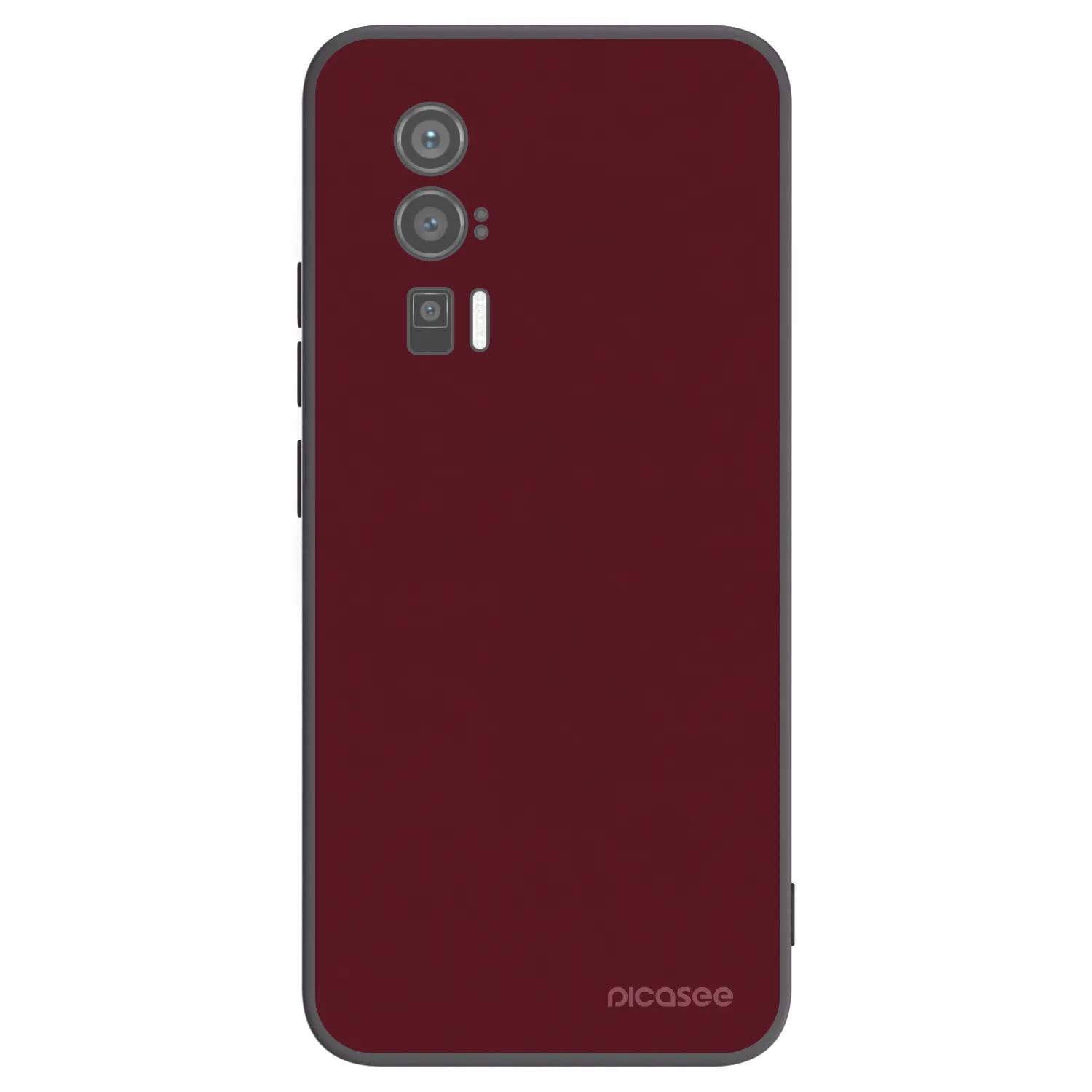 Picasee crna silikonska maskica za Xiaomi Poco F5 Pro 5G - Burgundy red