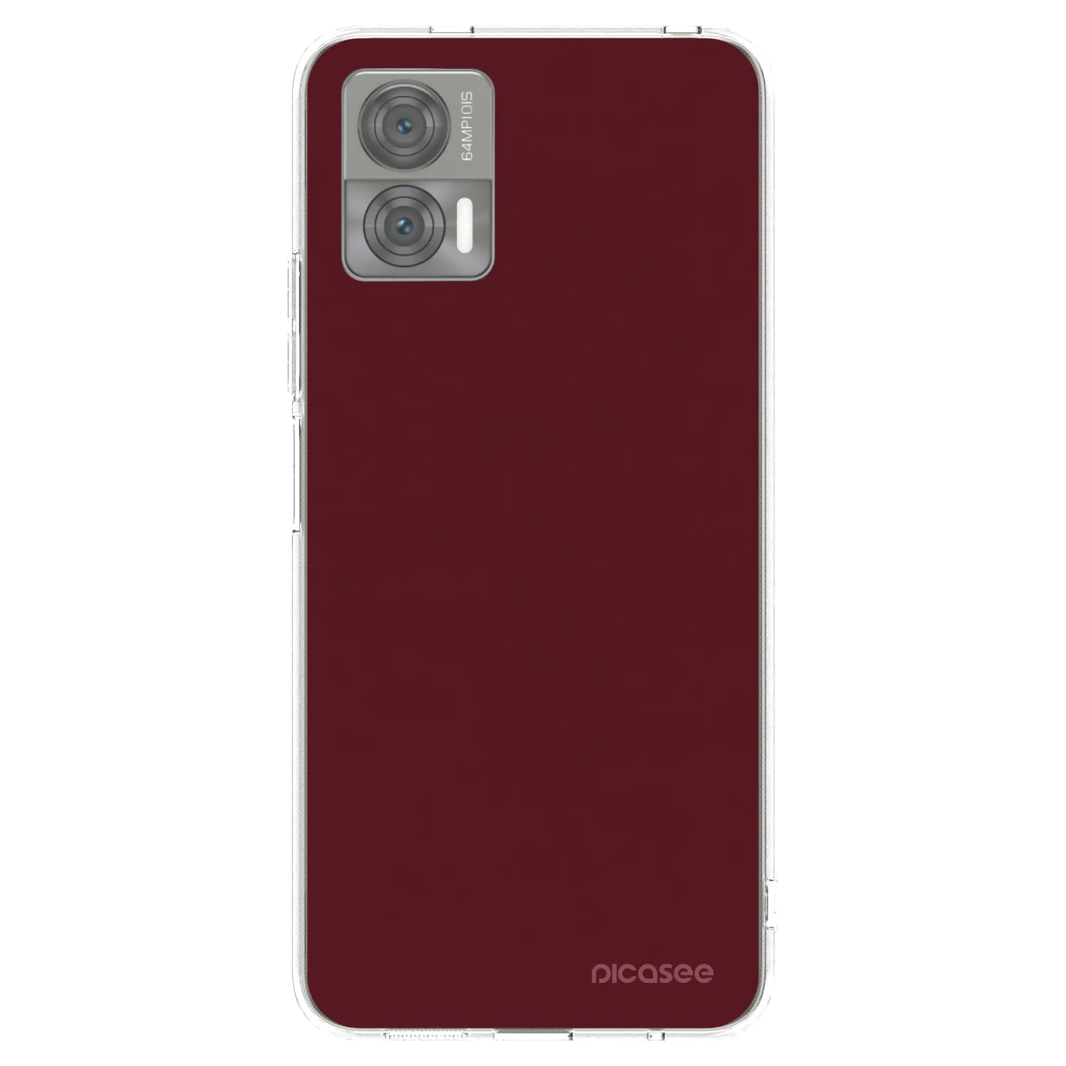 Picasee silikonska prozirna maskica za Motorola Edge 30 Neo - Burgundy red