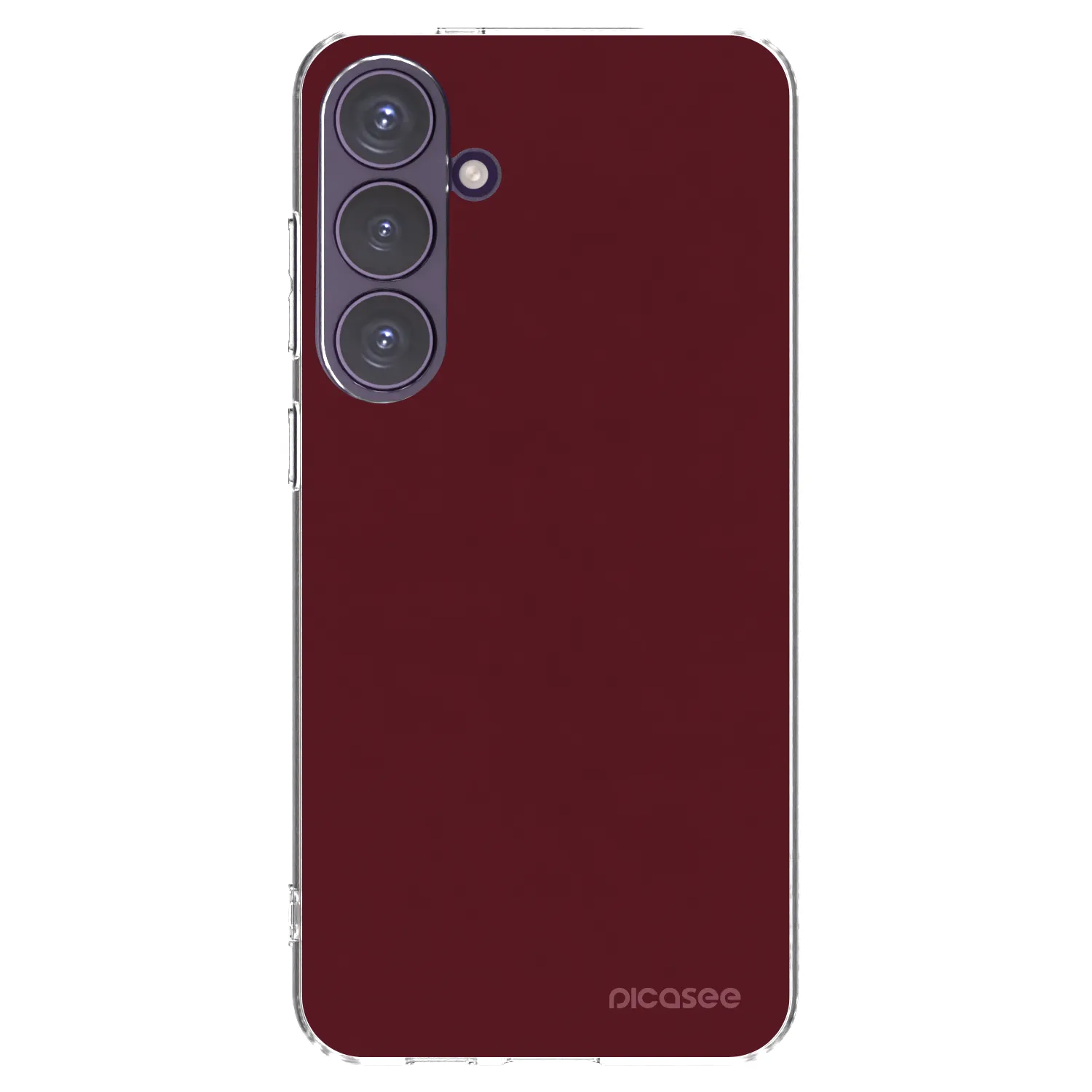 Picasee silikonska prozirna maskica za Samsung Galaxy S24+ S926B 5G - Burgundy red