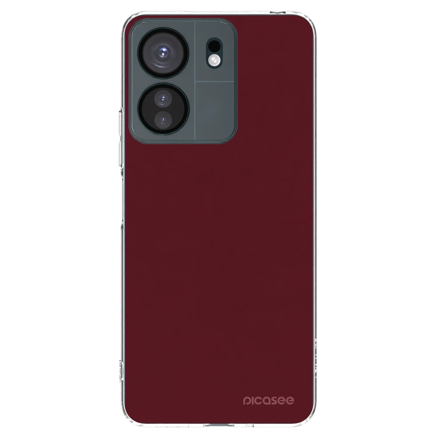 Picasee silikonska prozirna maskica za Xiaomi Redmi 13C 4G - Burgundy red