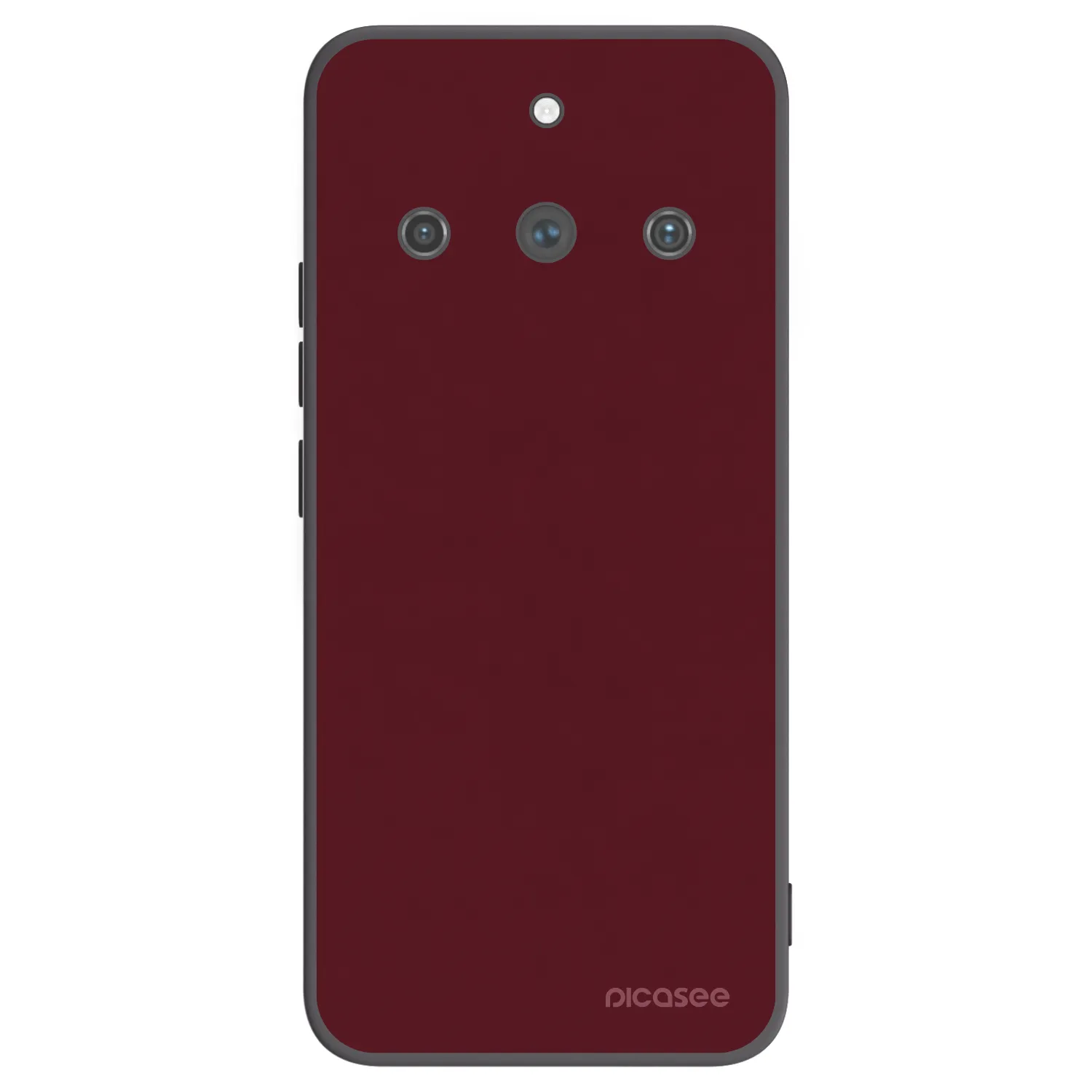 Picasee crna silikonska maskica za Realme 11 Pro+ - Burgundy red