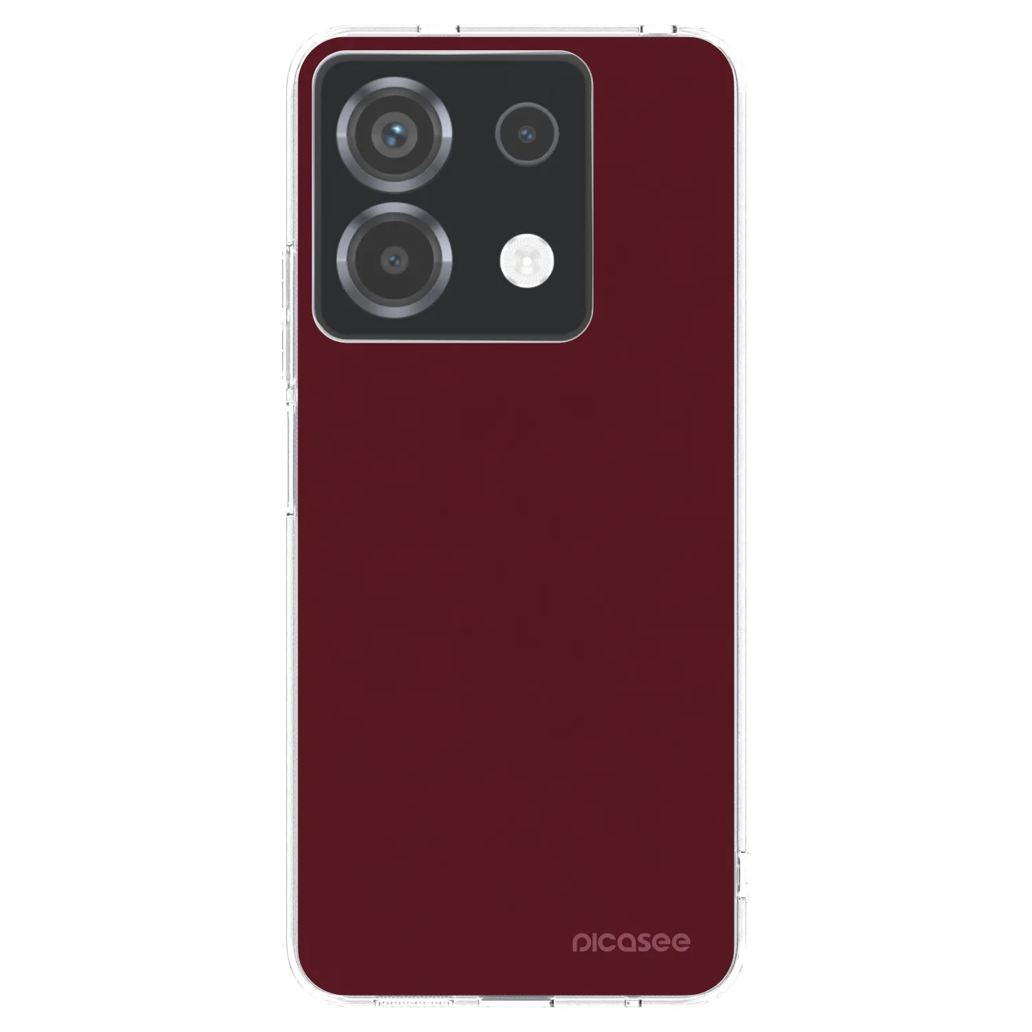 Picasee silikonska prozirna maskica za Xiaomi Poco X6 - Burgundy red
