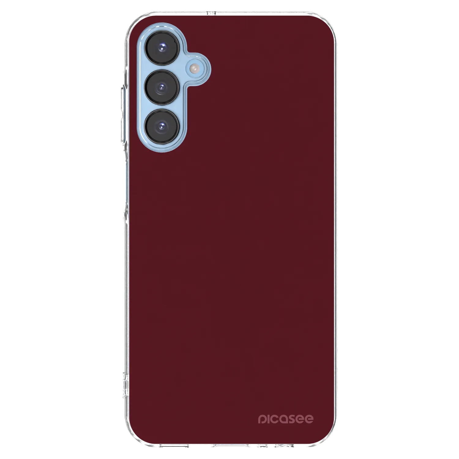 Picasee silikonska prozirna maskica za Samsung Galaxy A15 A156B 5G - Burgundy red
