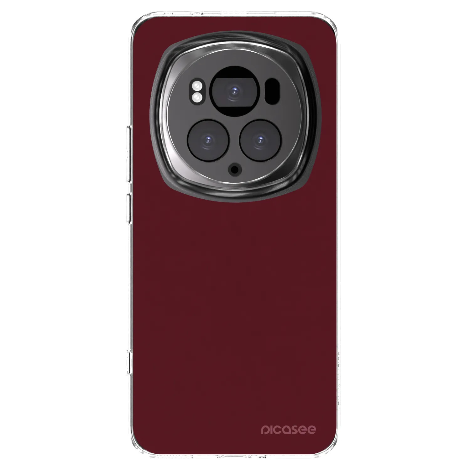 Picasee silikonska prozirna maskica za Honor Magic6 Pro - Burgundy red