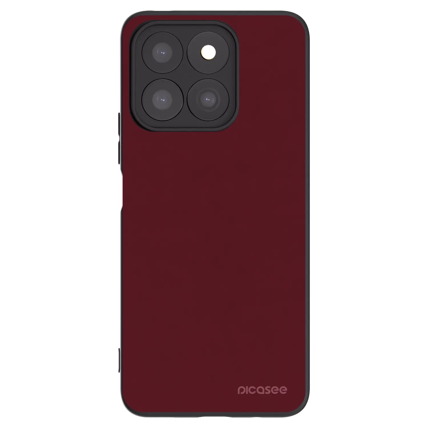Picasee crna silikonska maskica za Honor X8b - Burgundy red