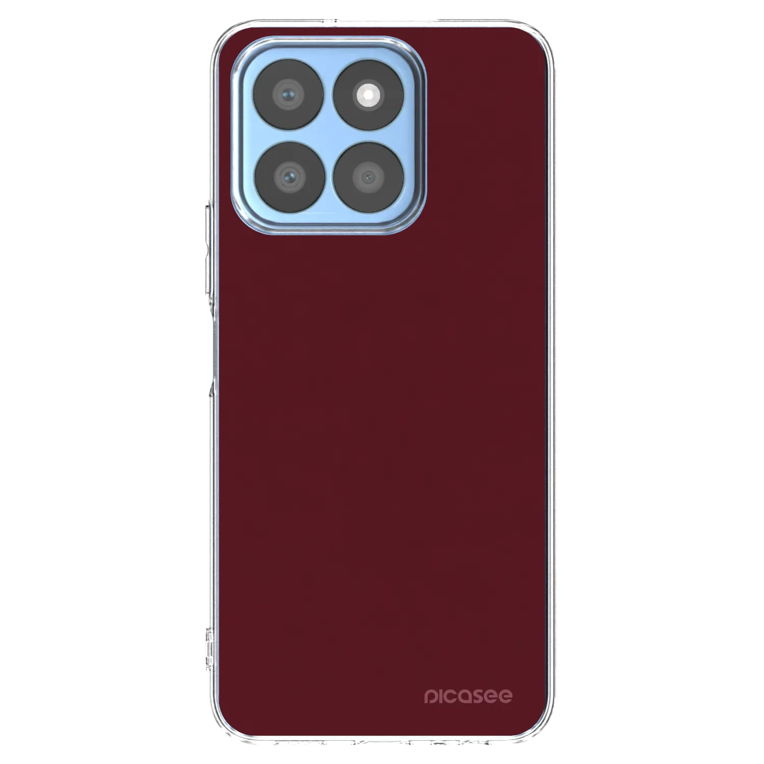 Picasee silikonska prozirna maskica za Honor X8b - Burgundy red