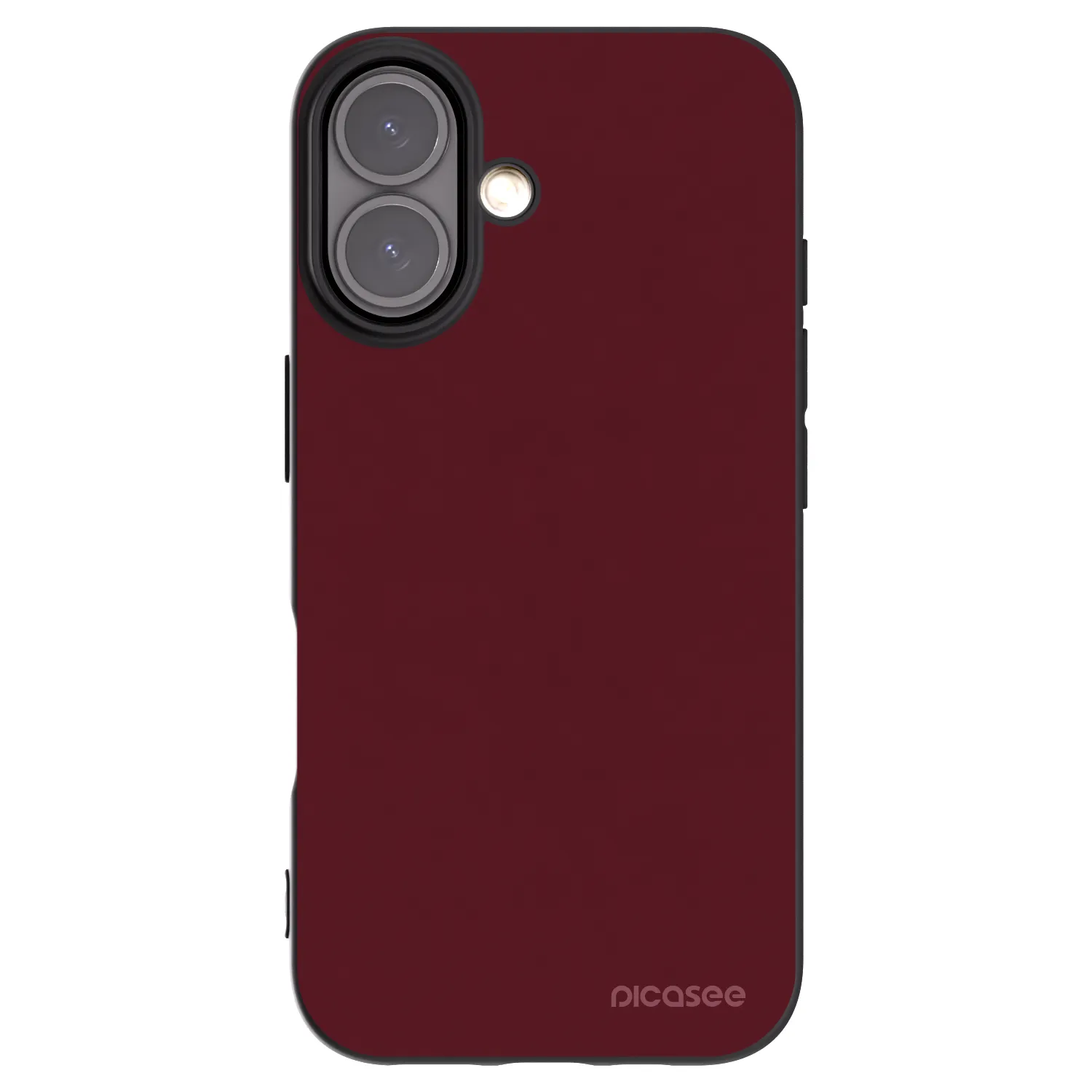 Picasee crna silikonska maskica za Apple iPhone 16 - Burgundy red