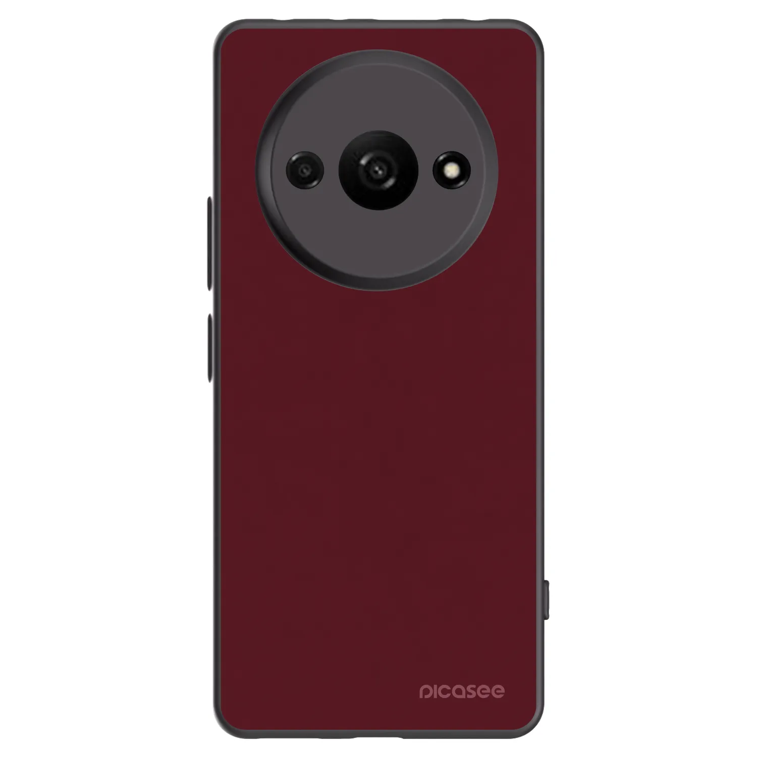 Picasee crna silikonska maskica za Xiaomi Redmi A3 - Burgundy red