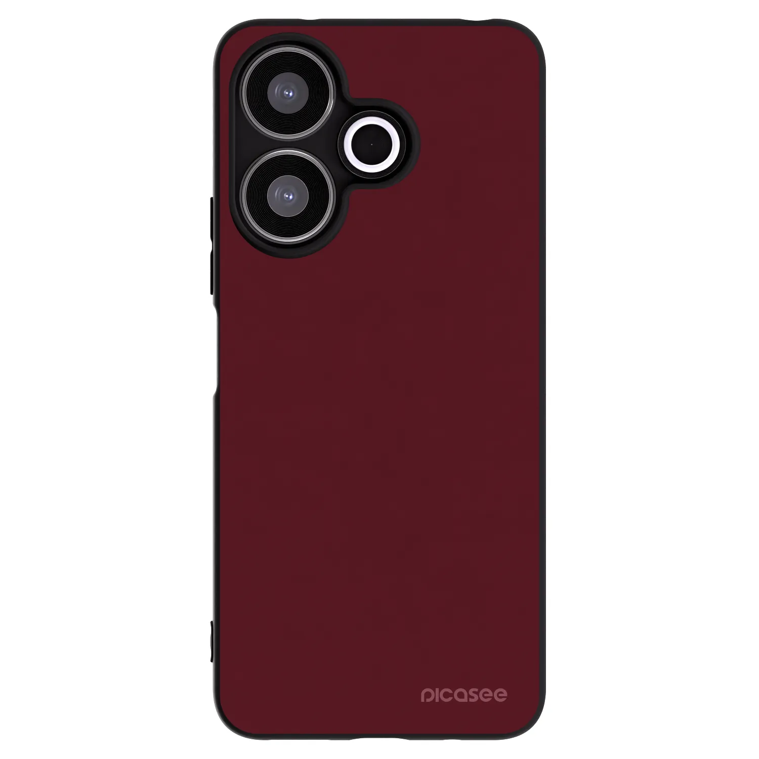 Picasee crna silikonska maskica za Xiaomi Redmi 13 4G - Burgundy red