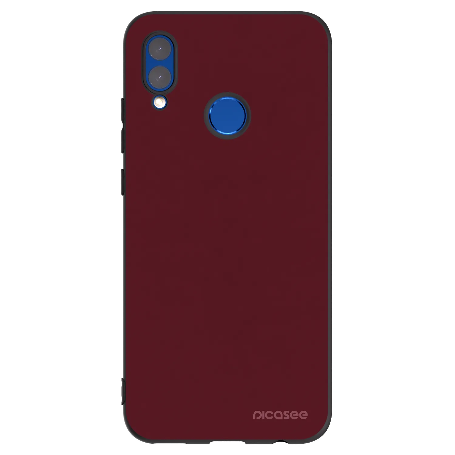 Picasee crna silikonska maskica za Honor 10 Lite - Burgundy red