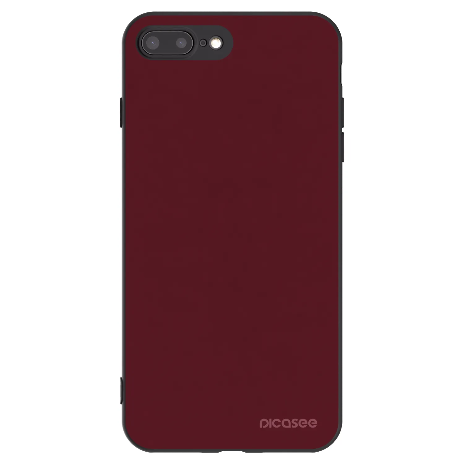 Picasee crna silikonska maskica za Apple iPhone 7 Plus - Burgundy red