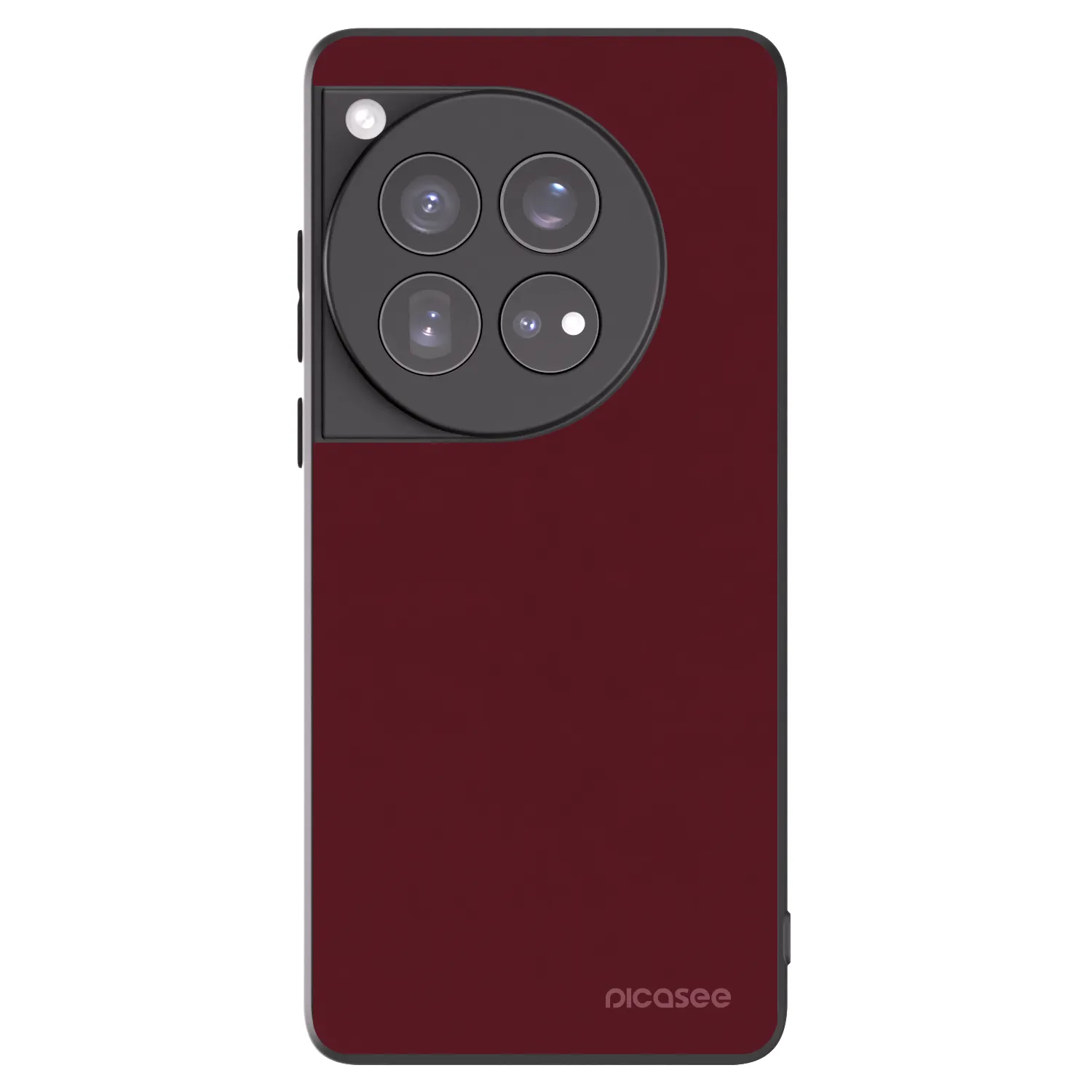 Picasee crna silikonska maskica za OnePlus 12 5G - Burgundy red