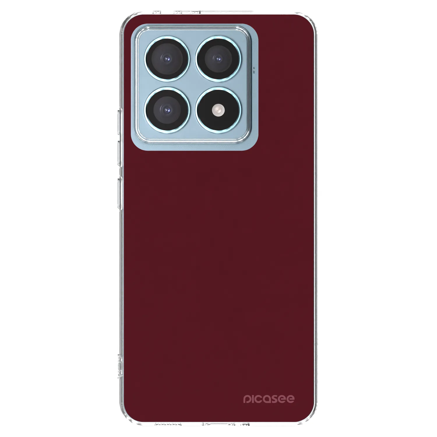 Picasee silikonska prozirna maskica za Xiaomi 14T Pro - Burgundy red