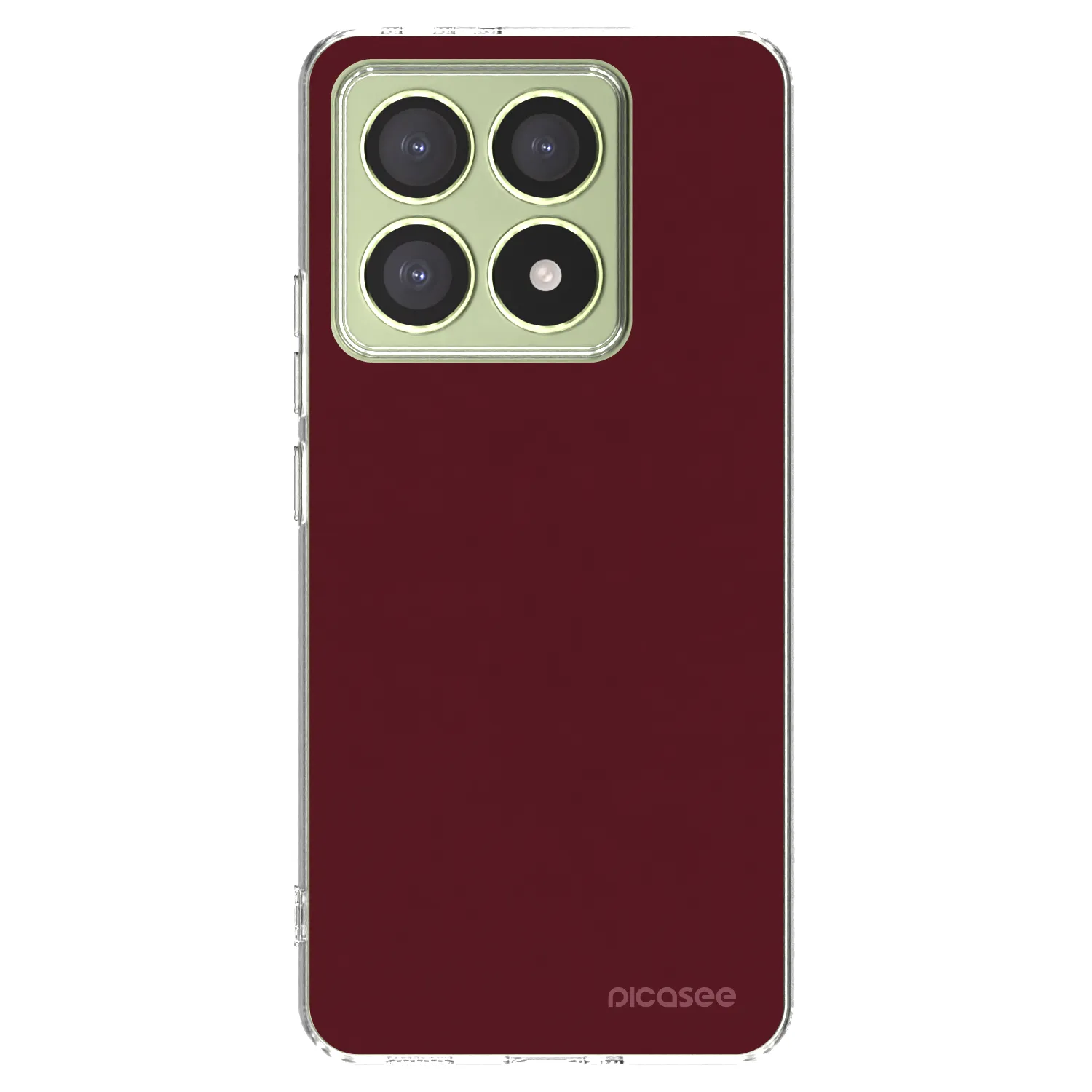 Picasee silikonska prozirna maskica za Xiaomi 14T - Burgundy red