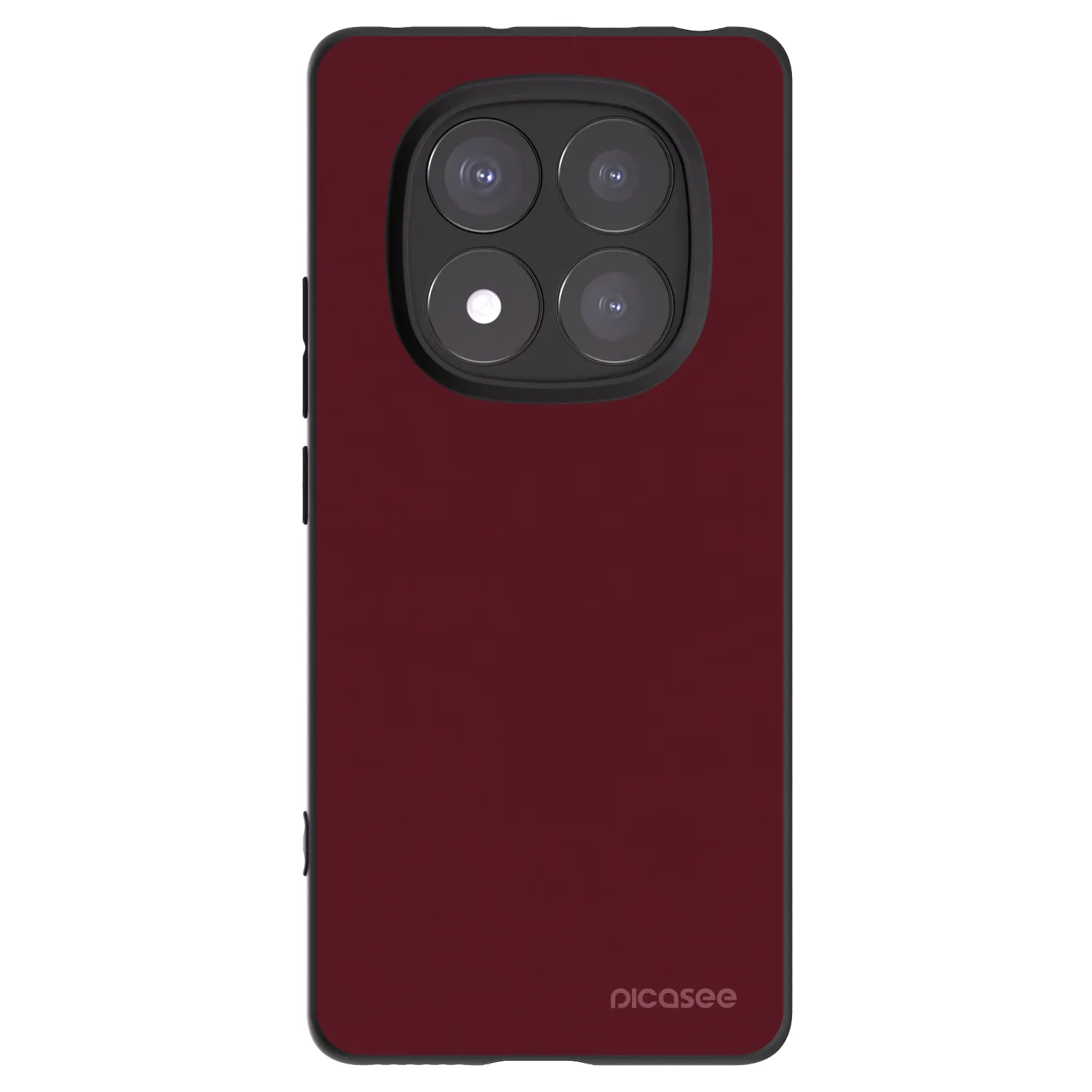 Picasee crna silikonska maskica za Xiaomi Redmi Note 14 Pro 5G - Burgundy red