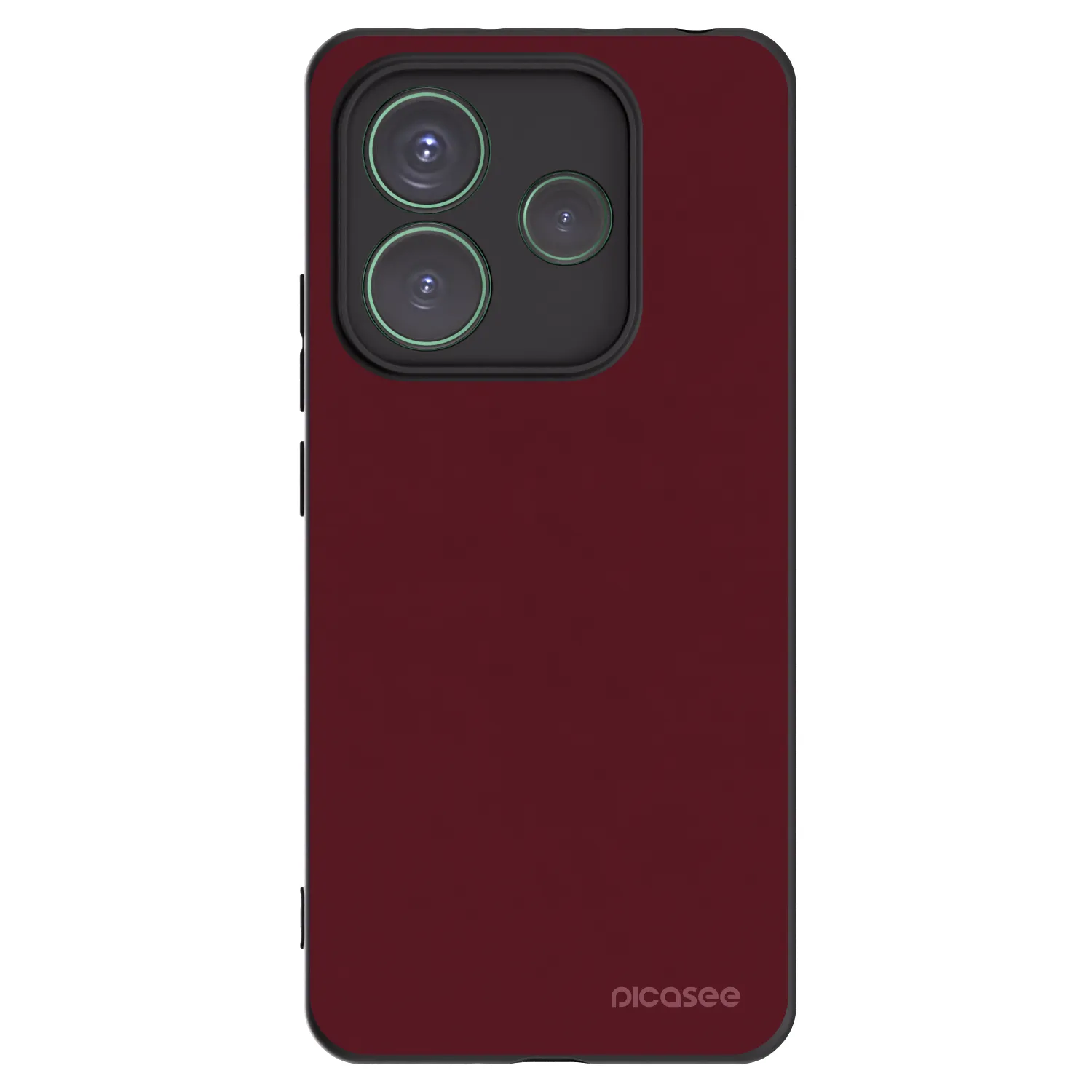Picasee crna silikonska maskica za Xiaomi Redmi Note 14 5G - Burgundy red