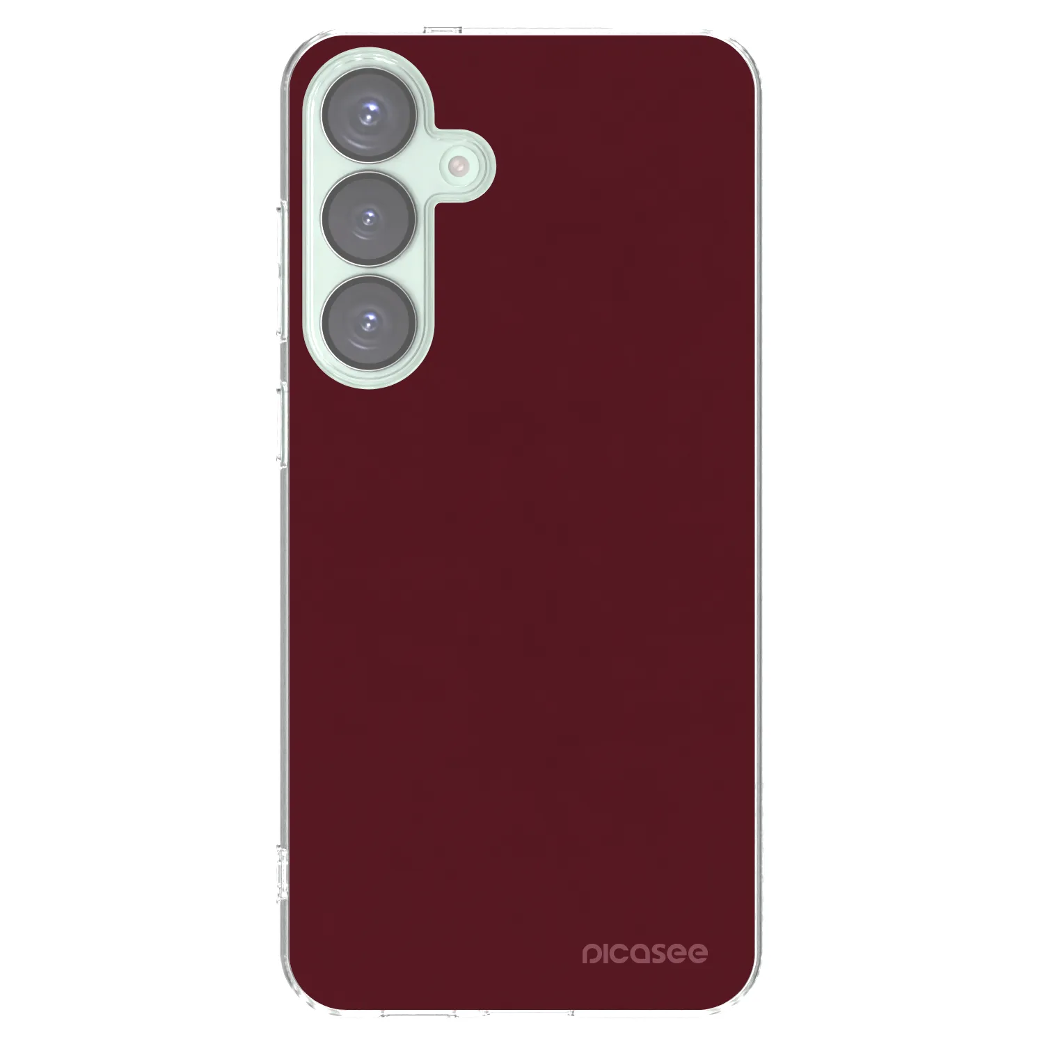 Picasee silikonska prozirna maskica za Samsung Galaxy S25+ 5G - Burgundy red