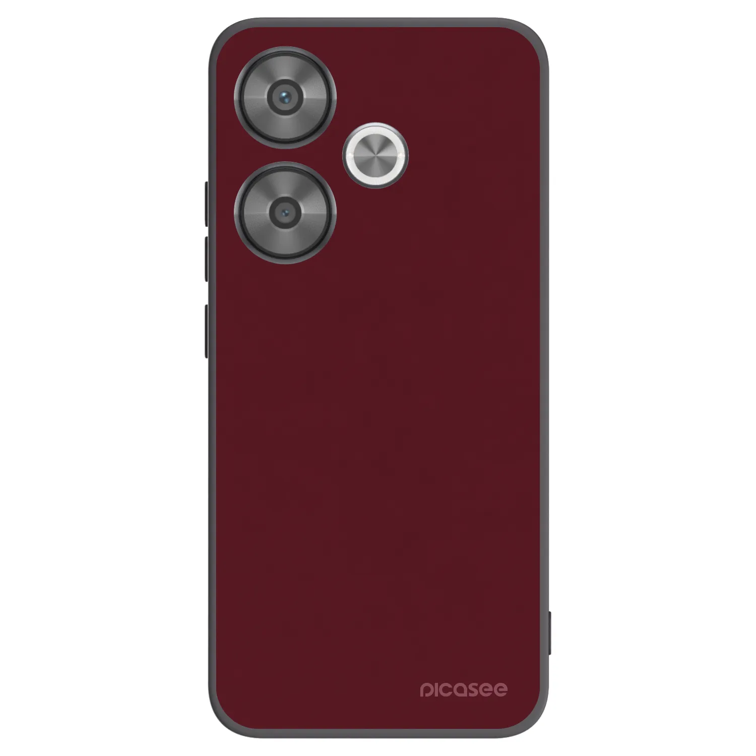 Picasee crna silikonska maskica za Xiaomi Poco F6 - Burgundy red
