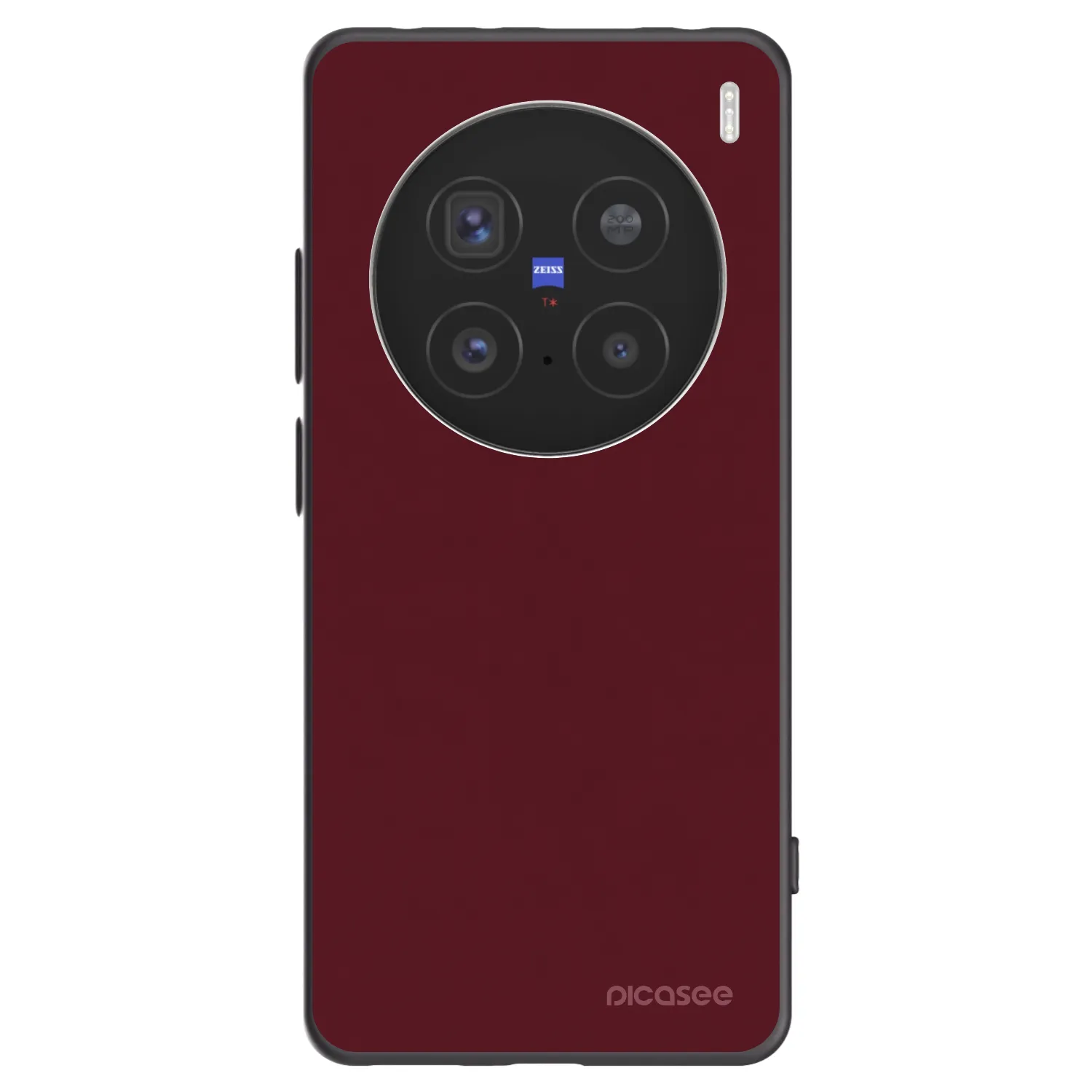 Picasee crna silikonska maskica za Vivo X200 Pro - Burgundy red