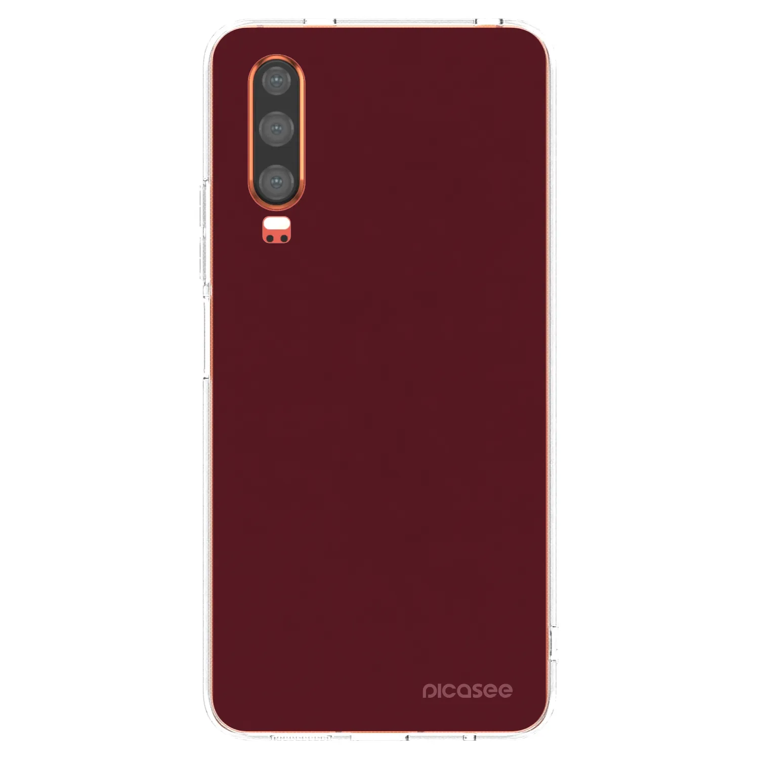 Picasee silikonska prozirna maskica za Huawei P30 - Burgundy red