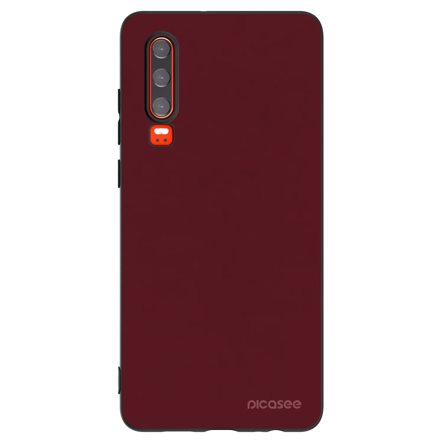 Picasee crna silikonska maskica za Huawei P30 - Burgundy red