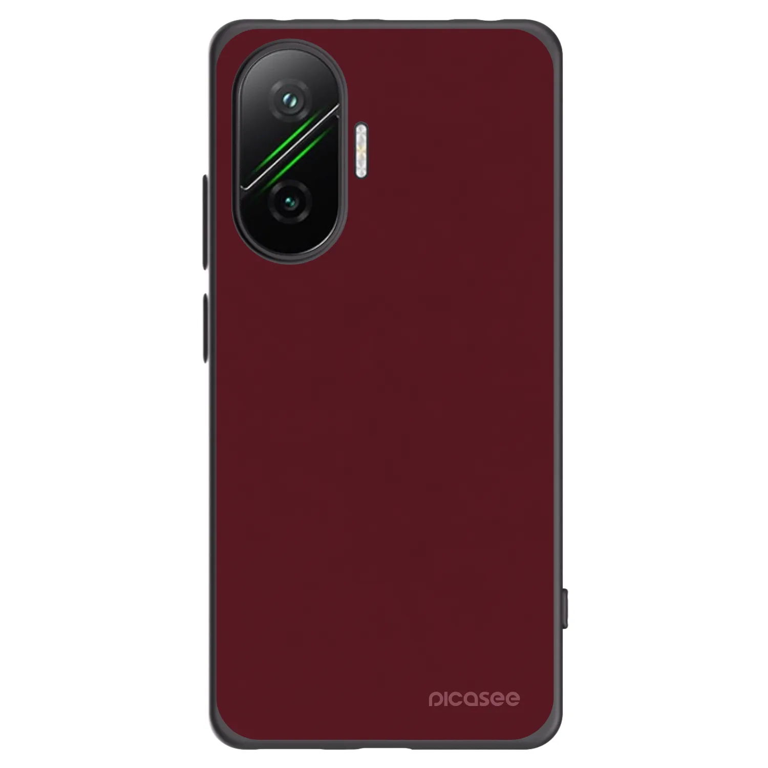 Picasee crna silikonska maskica za Xiaomi Poco F7 5G - Burgundy red