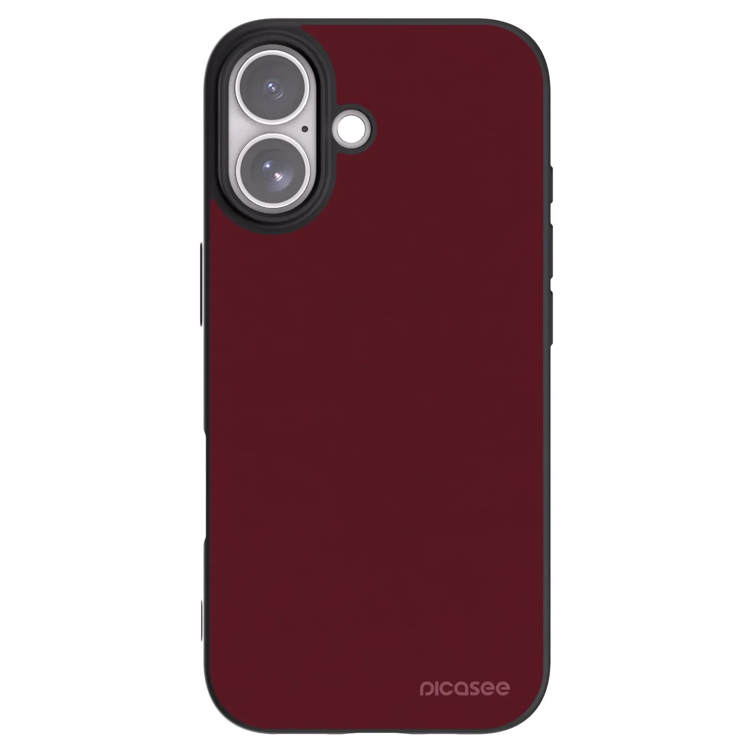 Picasee crna silikonska maskica za Apple iPhone 17 - Burgundy red