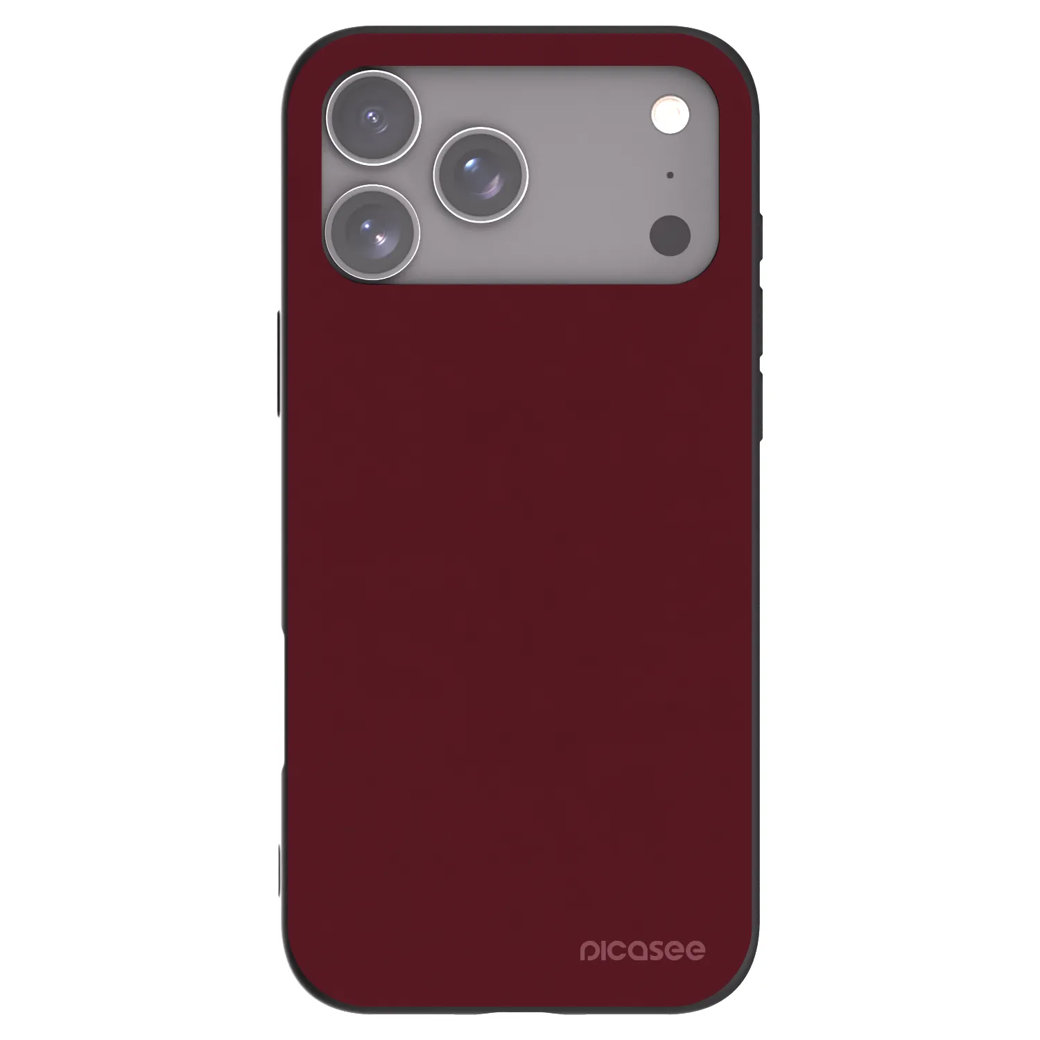 Picasee crna silikonska maskica za Apple iPhone 17 Pro Max - Burgundy red