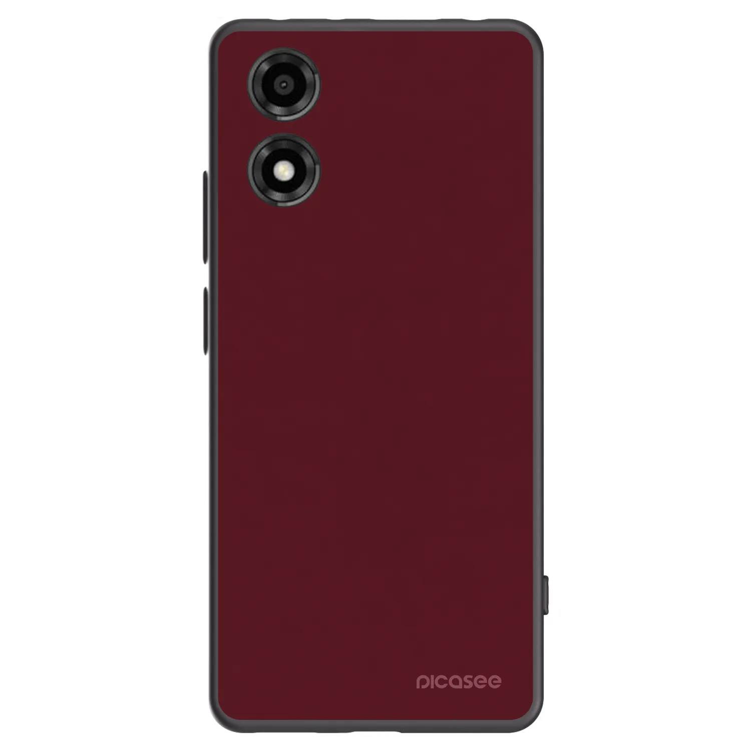 Picasee crna silikonska maskica za Motorola Moto E14 - Burgundy red