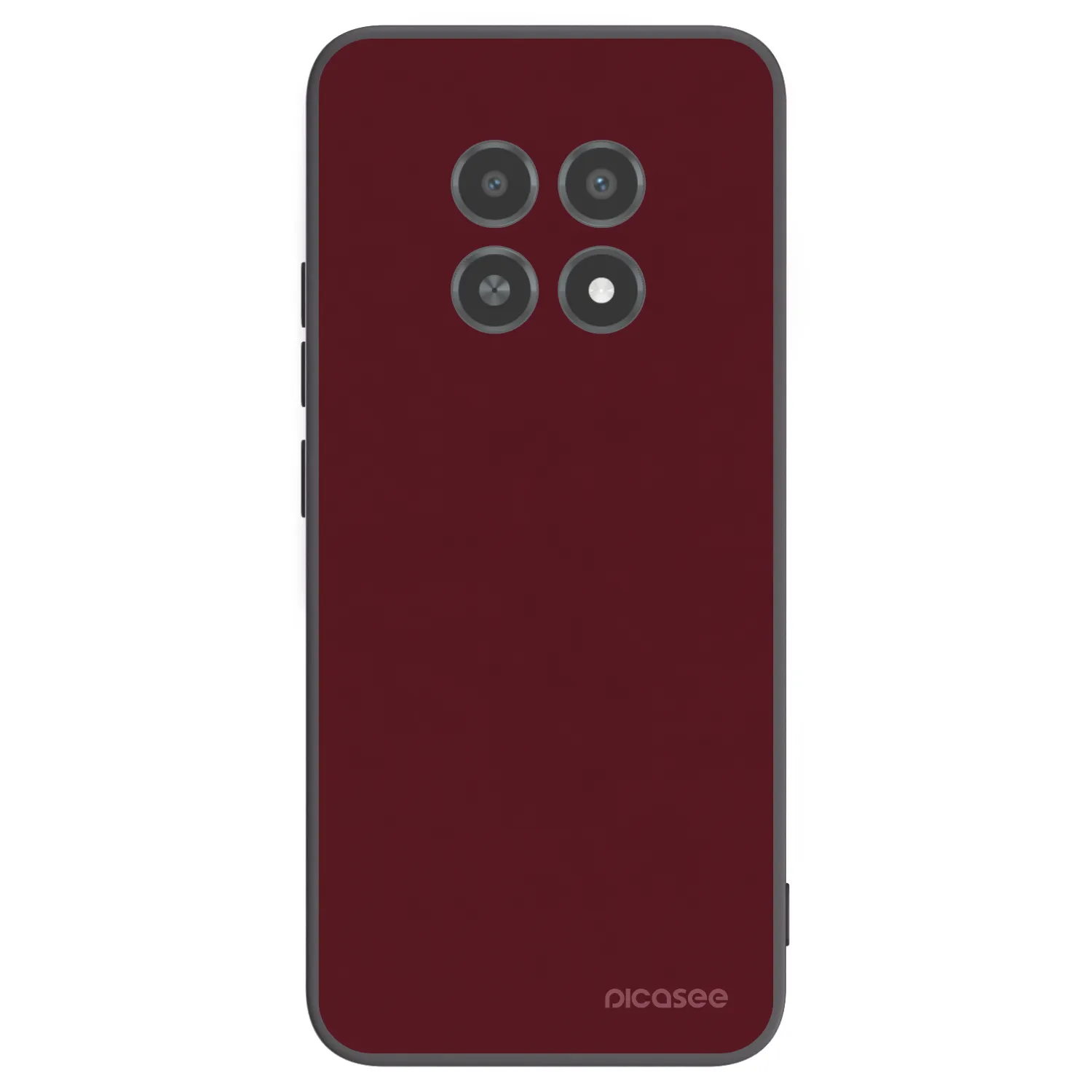 Picasee crna silikonska maskica za Realme 12X - Burgundy red