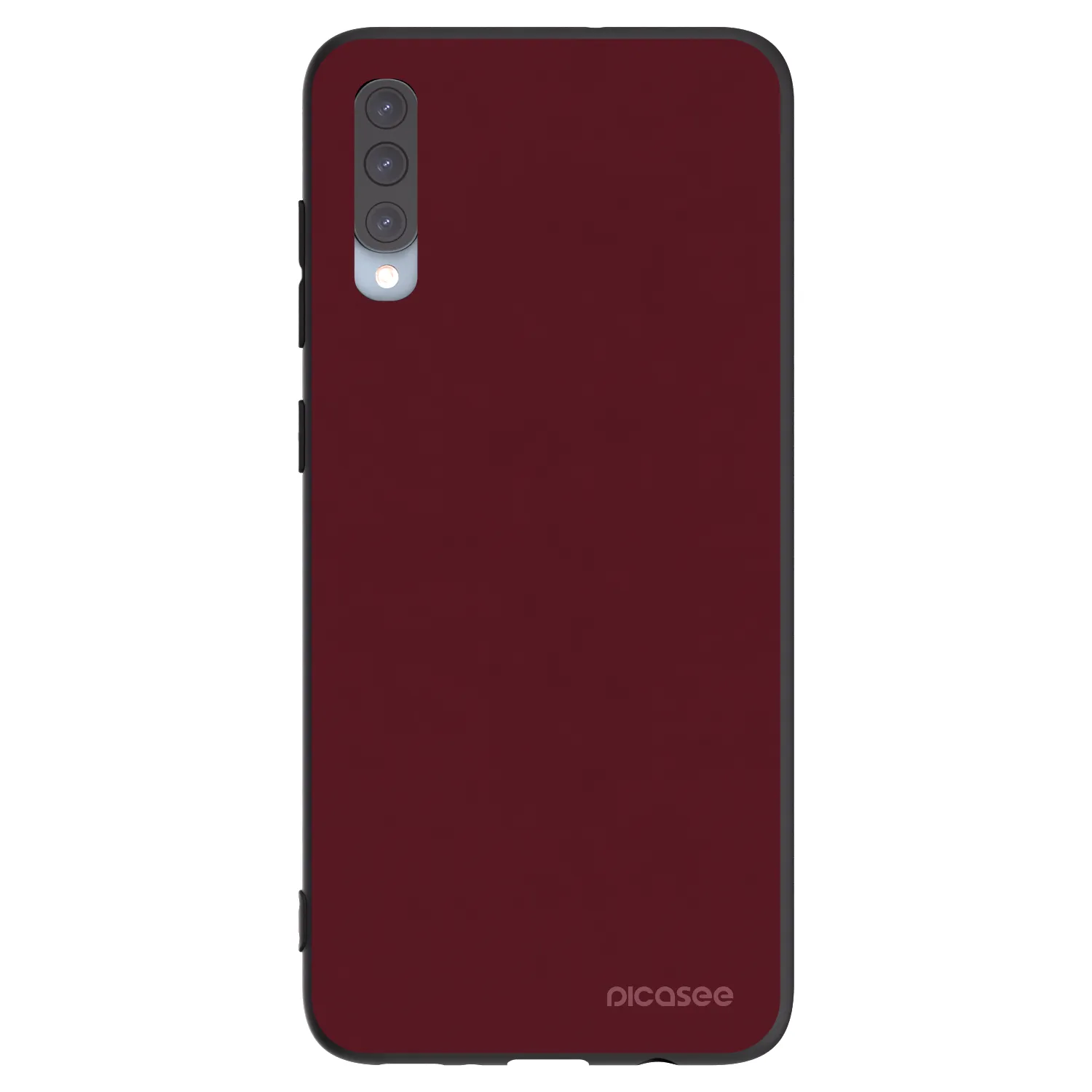 Picasee crna silikonska maskica za Samsung Galaxy A70 A705F - Burgundy red