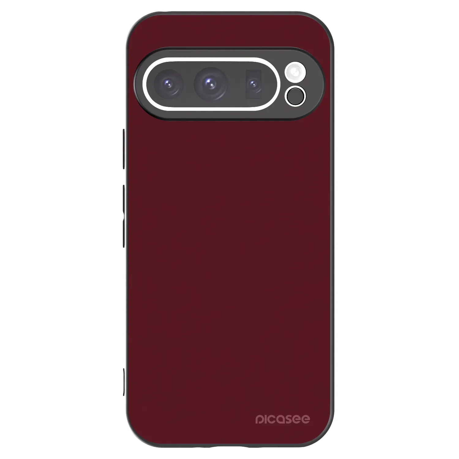 Picasee crna silikonska maskica za Google Pixel 9 Pro XL - Burgundy red