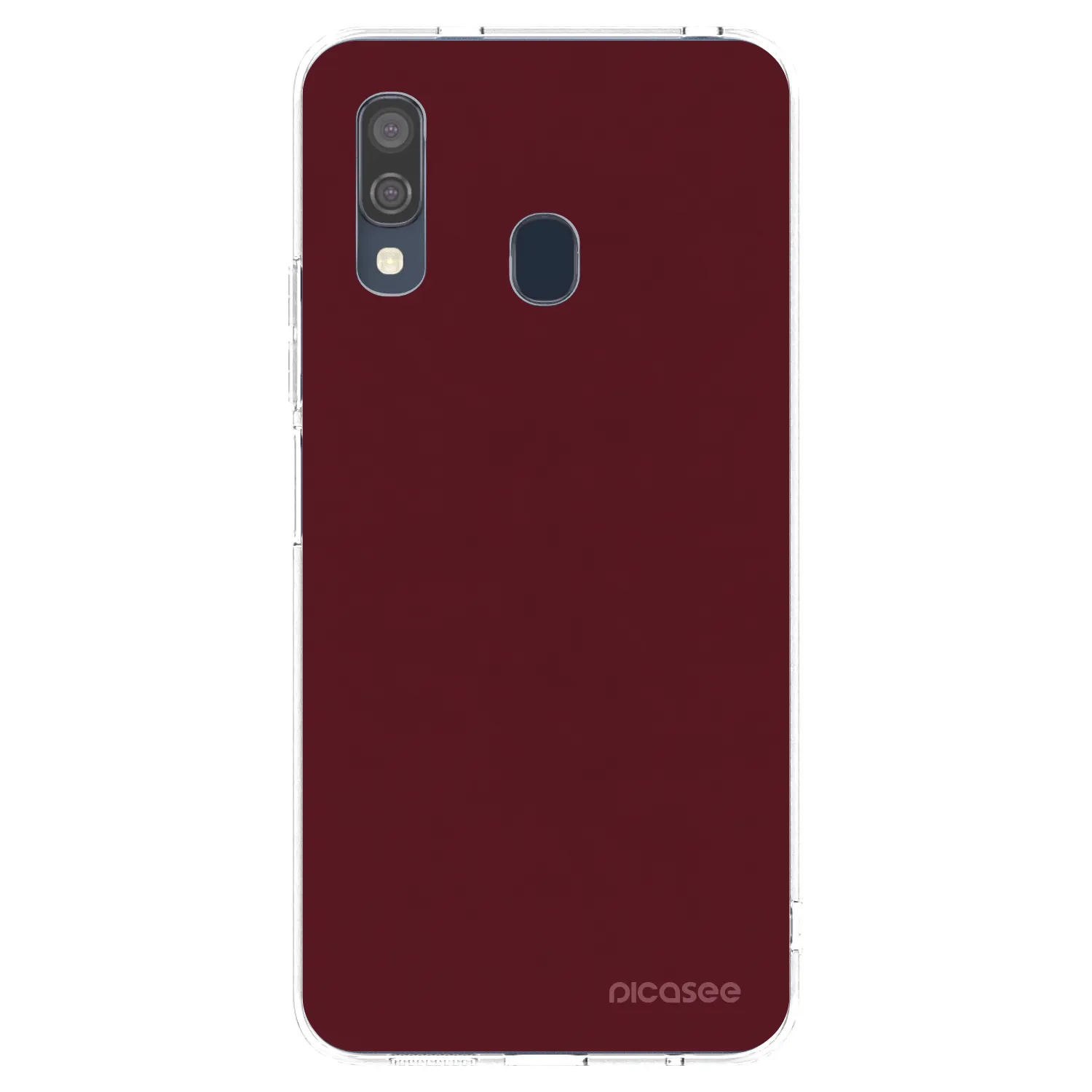 Picasee silikonska prozirna maskica za Samsung Galaxy A40 A405F - Burgundy red