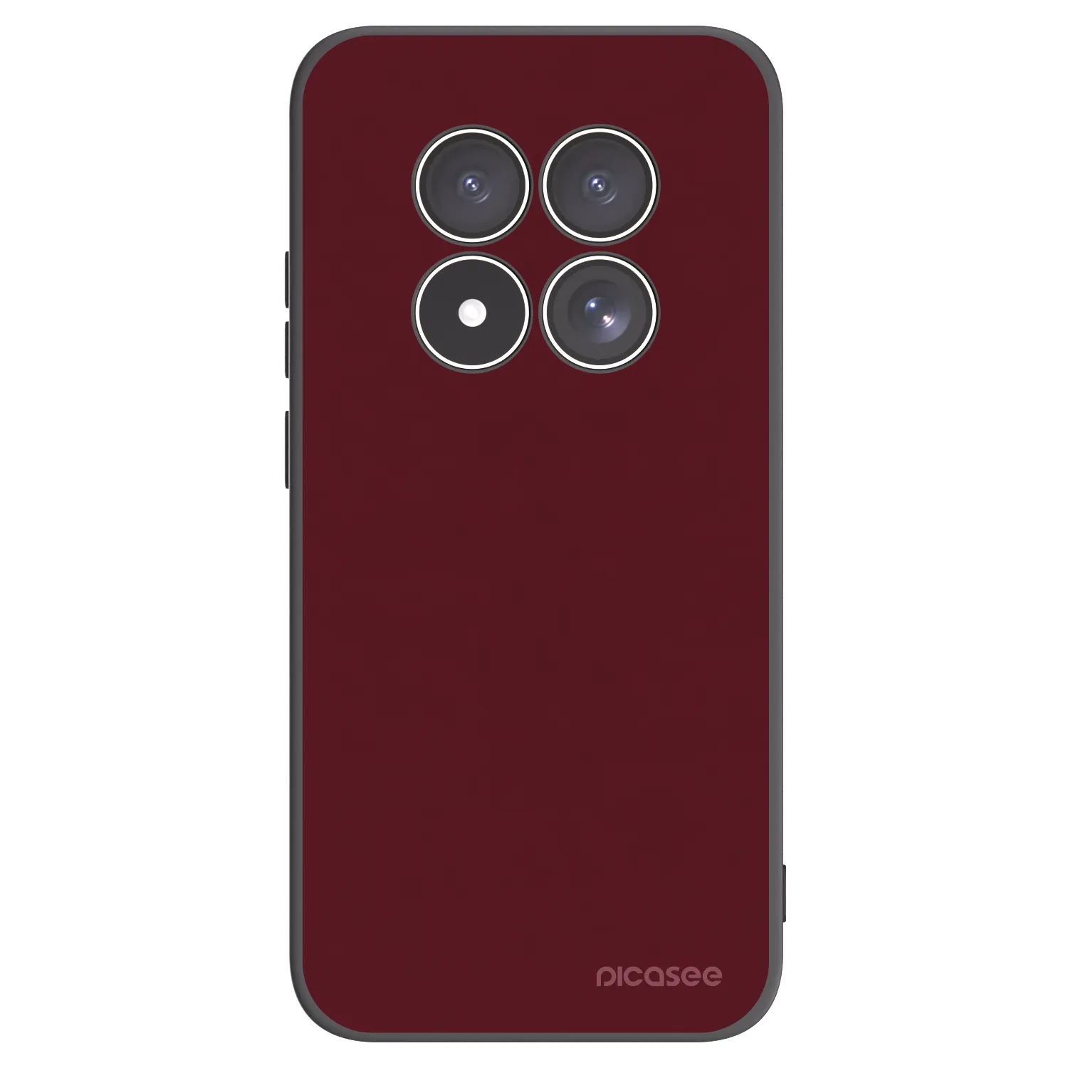 Picasee crna silikonska maskica za Xiaomi Redmi Note 15 Pro 4G - Burgundy red