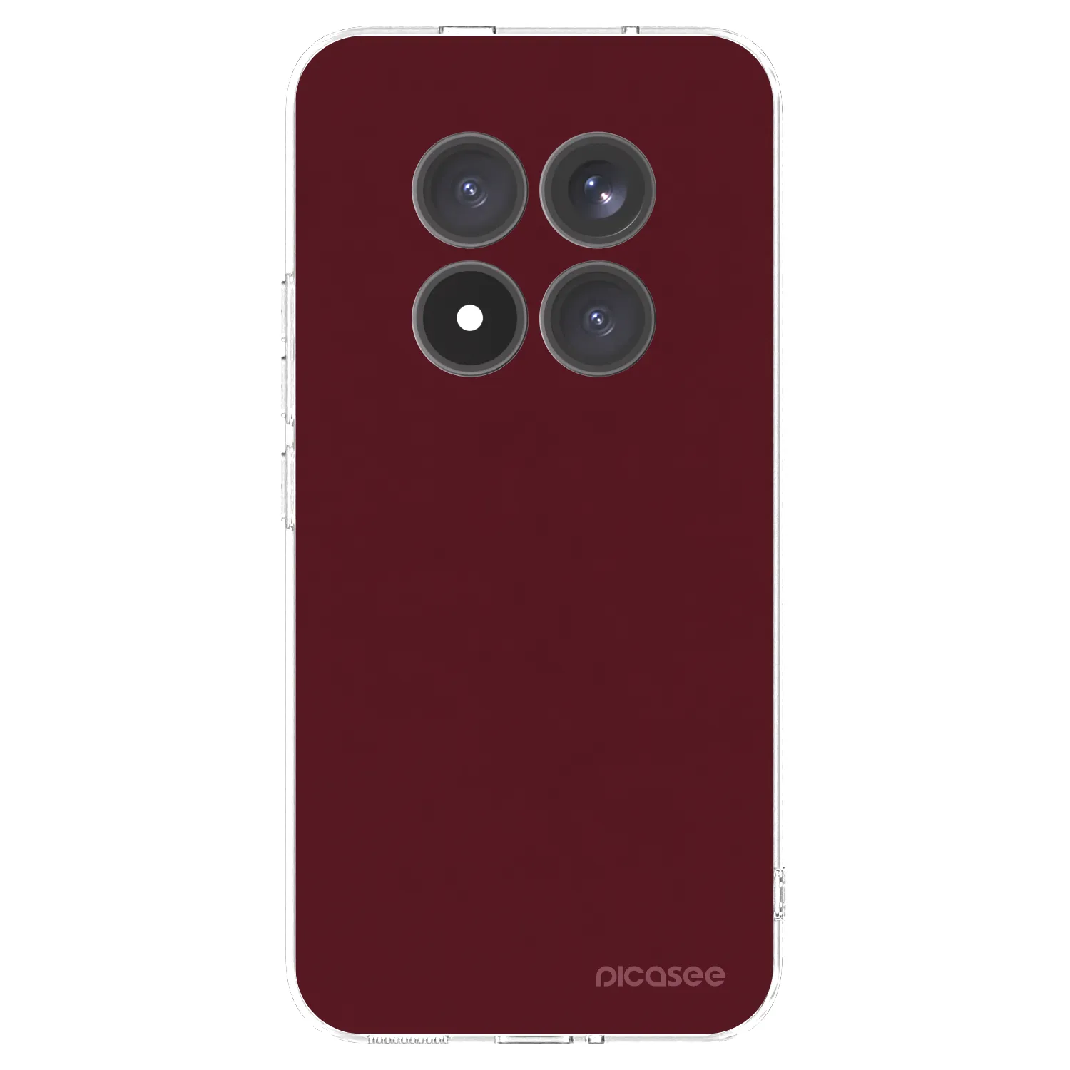 Picasee silikonska prozirna maskica za Xiaomi Redmi Note 15 Pro+ - Burgundy red