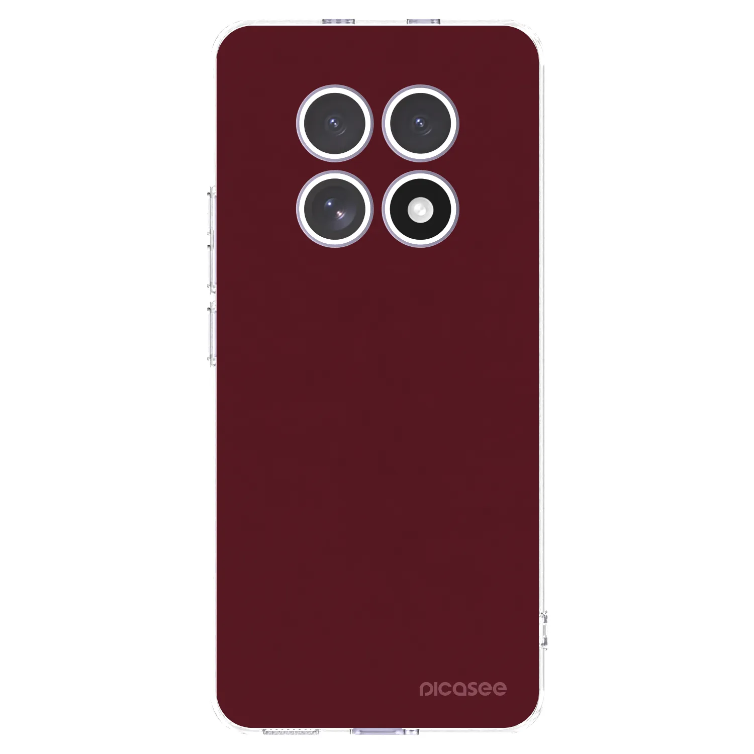 Picasee silikonska prozirna maskica za Xiaomi Redmi Note 15 4G - Burgundy red