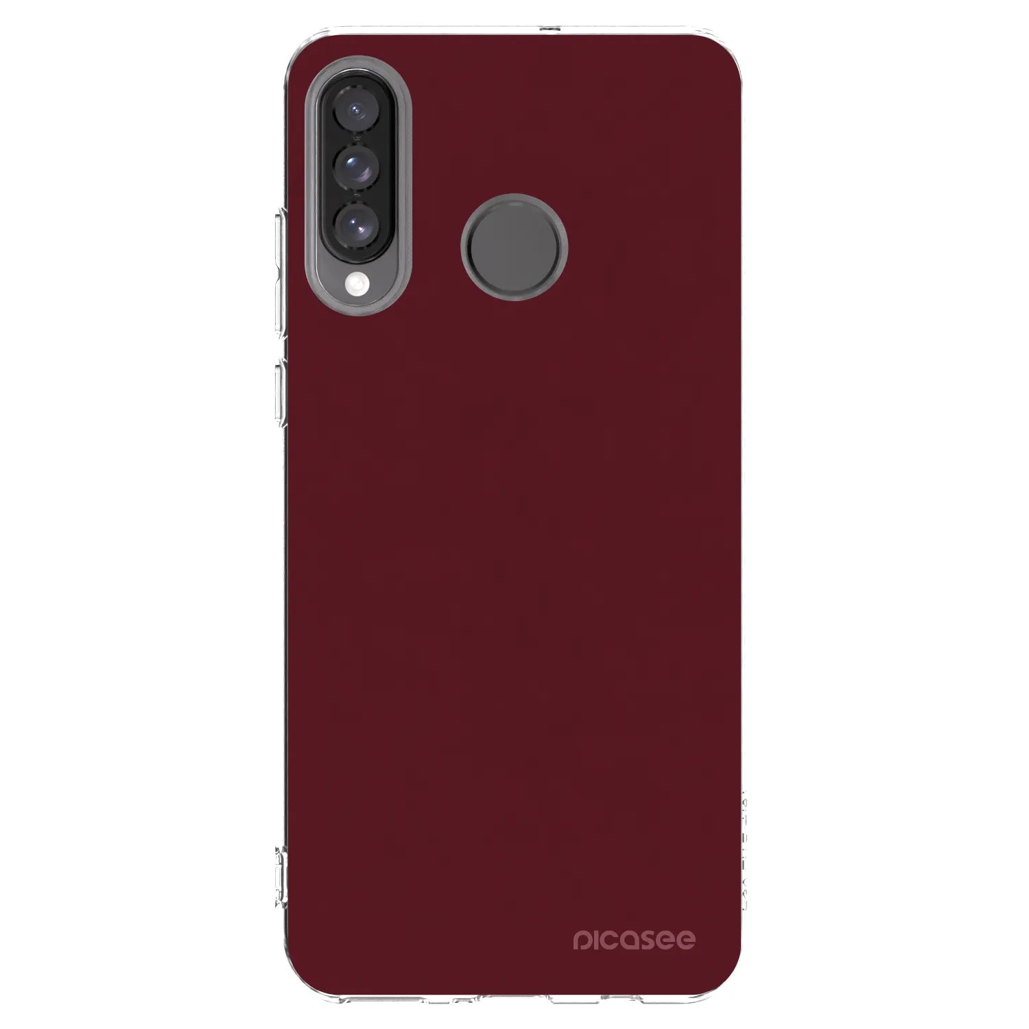 Picasee silikonska prozirna maskica za Huawei P30 Lite - Burgundy red
