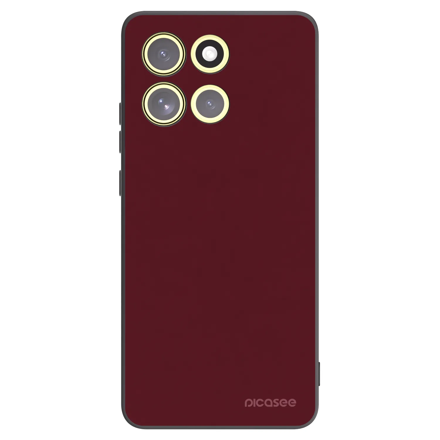 Picasee crna silikonska maskica za Motorola Moto G86 Power 5G - Burgundy red