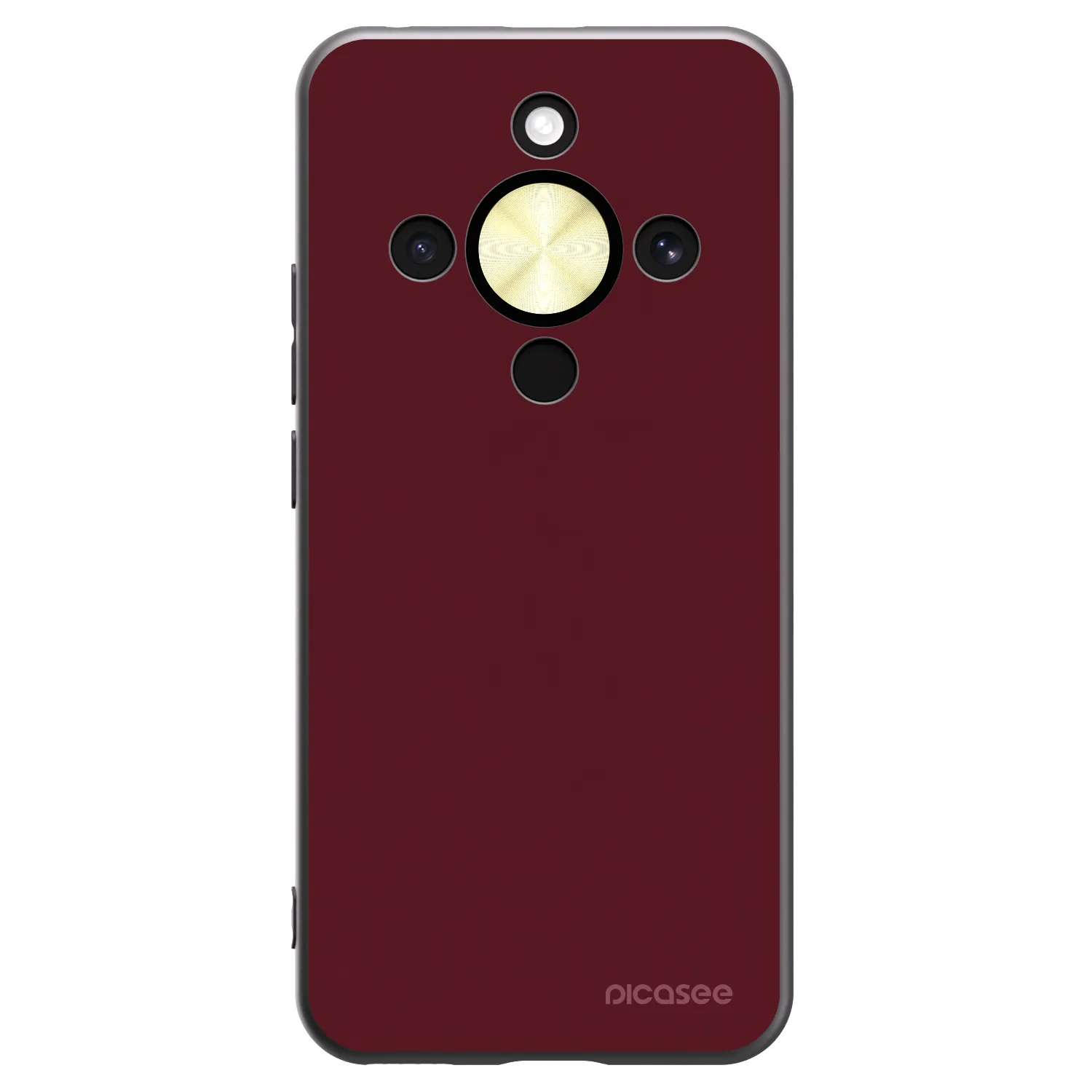 Picasee crna silikonska maskica za Honor Magic8 Lite 5G - Burgundy red
