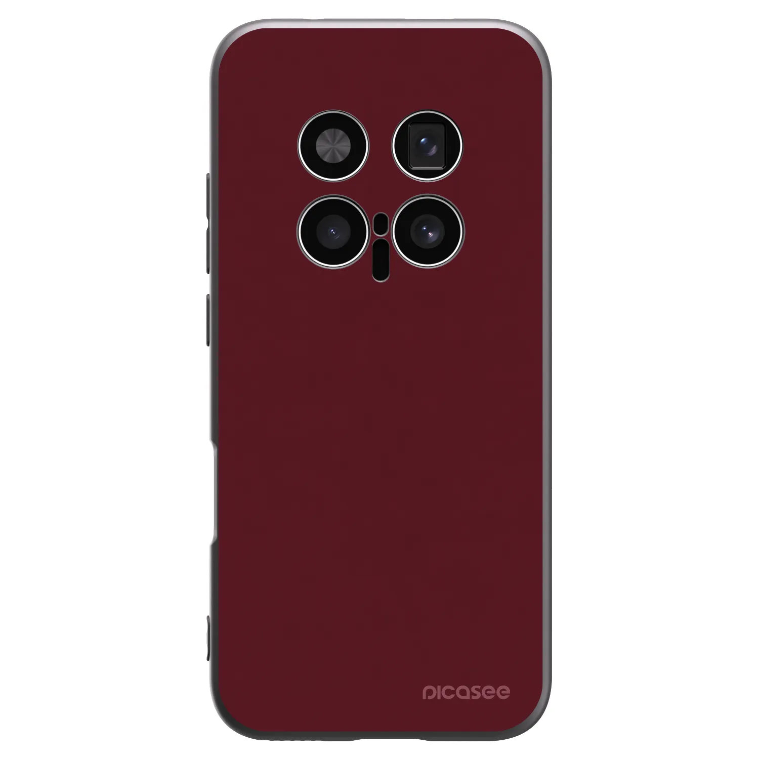 Picasee crna silikonska maskica za Honor Magic8 Pro 5G - Burgundy red