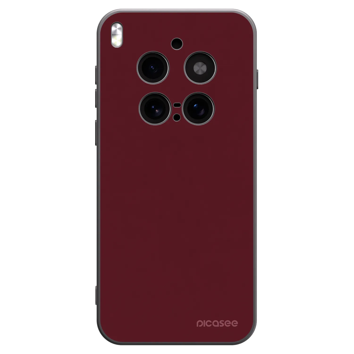 Picasee crna silikonska maskica za Vivo X300 Pro - Burgundy red