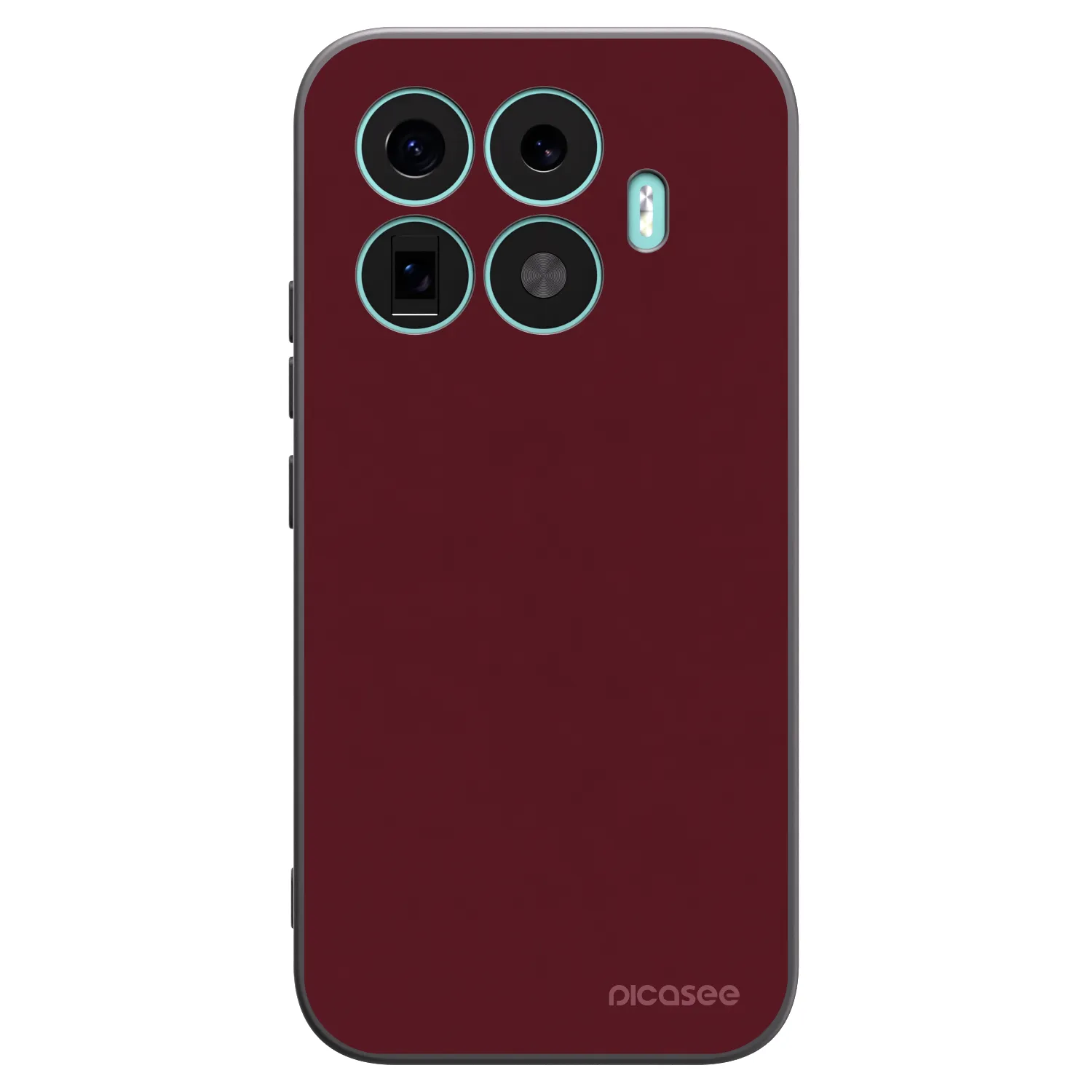 Picasee crna silikonska maskica za Xiaomi 17T - Burgundy red