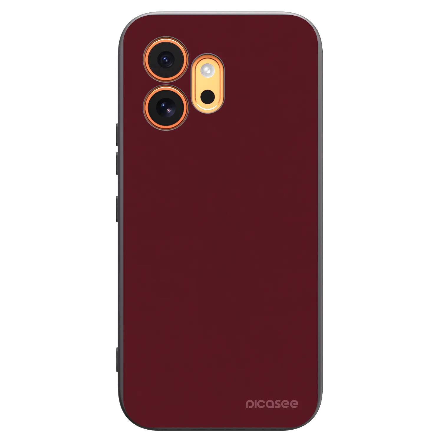 Picasee crna silikonska maskica za Honor 600 - Burgundy red