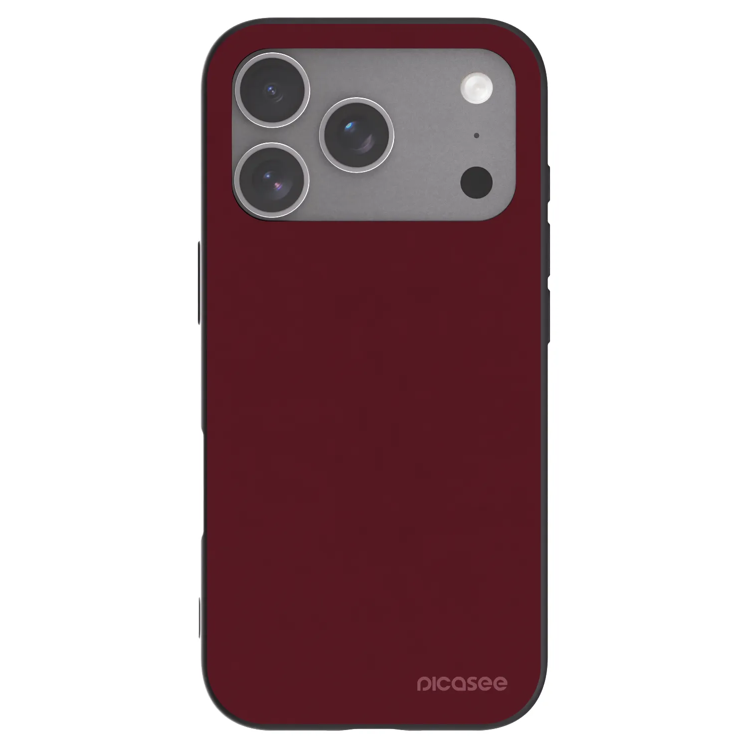 Picasee crna silikonska maskica za Apple iPhone 18 Pro - Burgundy red