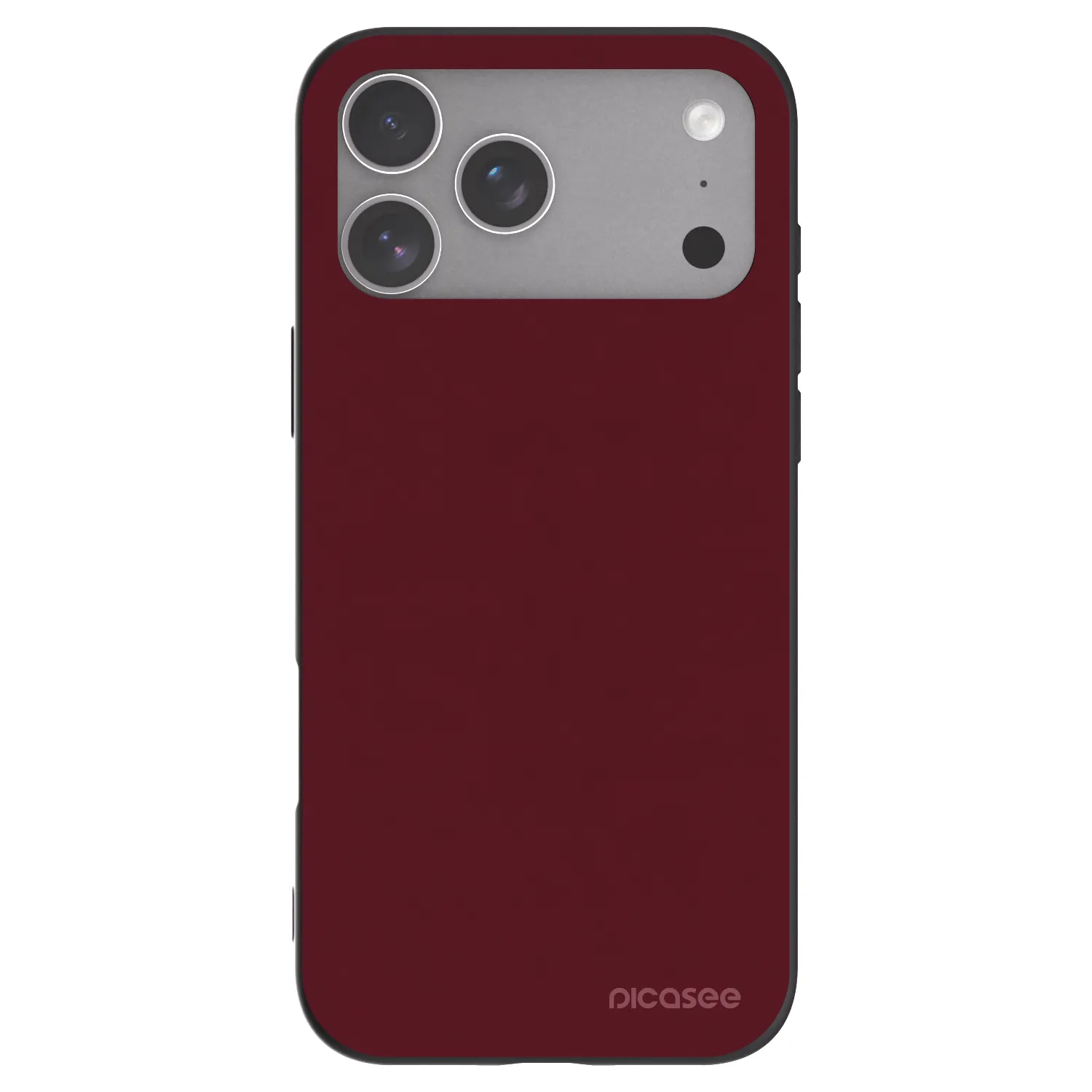 Picasee crna silikonska maskica za Apple iPhone 18 Pro Max - Burgundy red