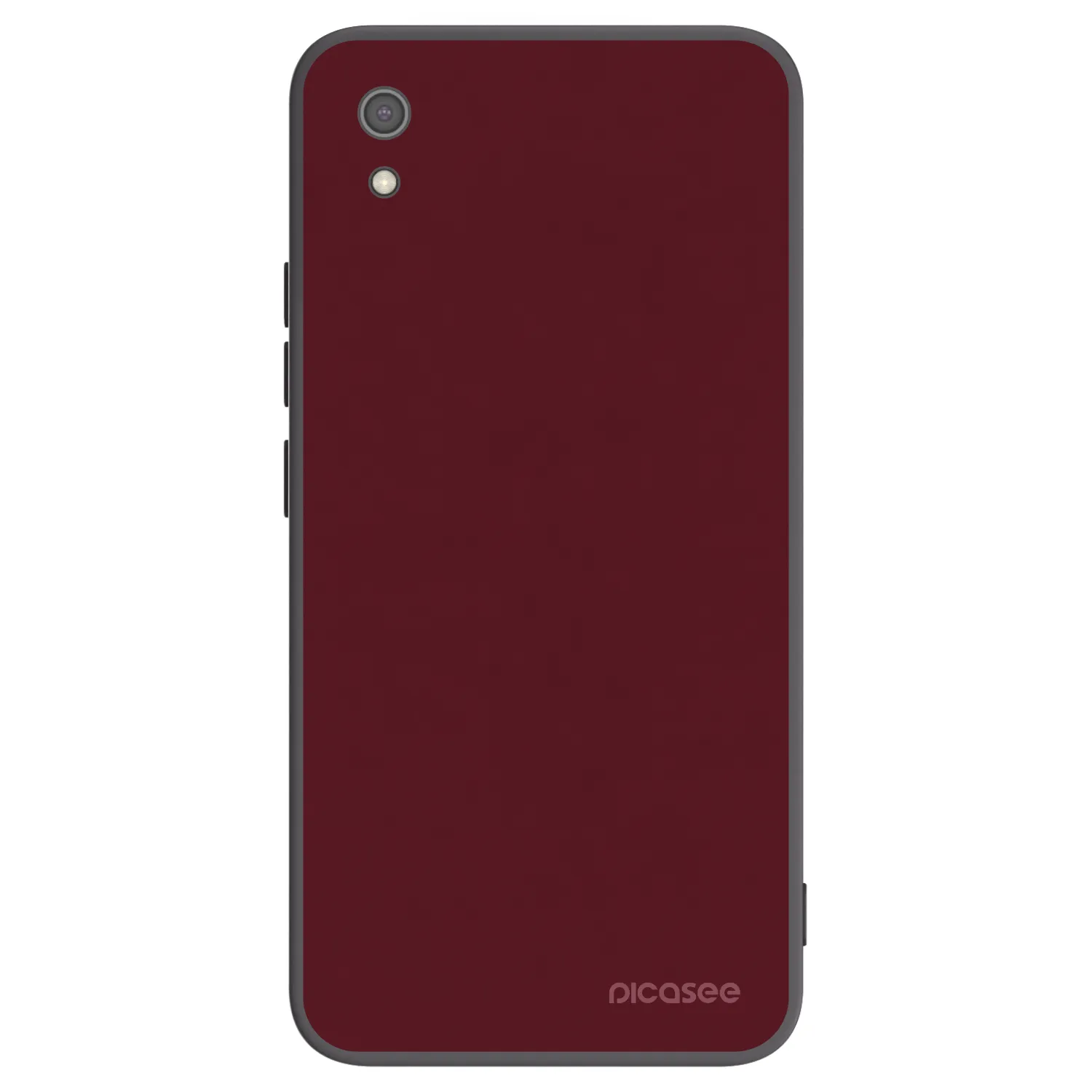 Picasee crna silikonska maskica za Xiaomi Redmi 7A - Burgundy red