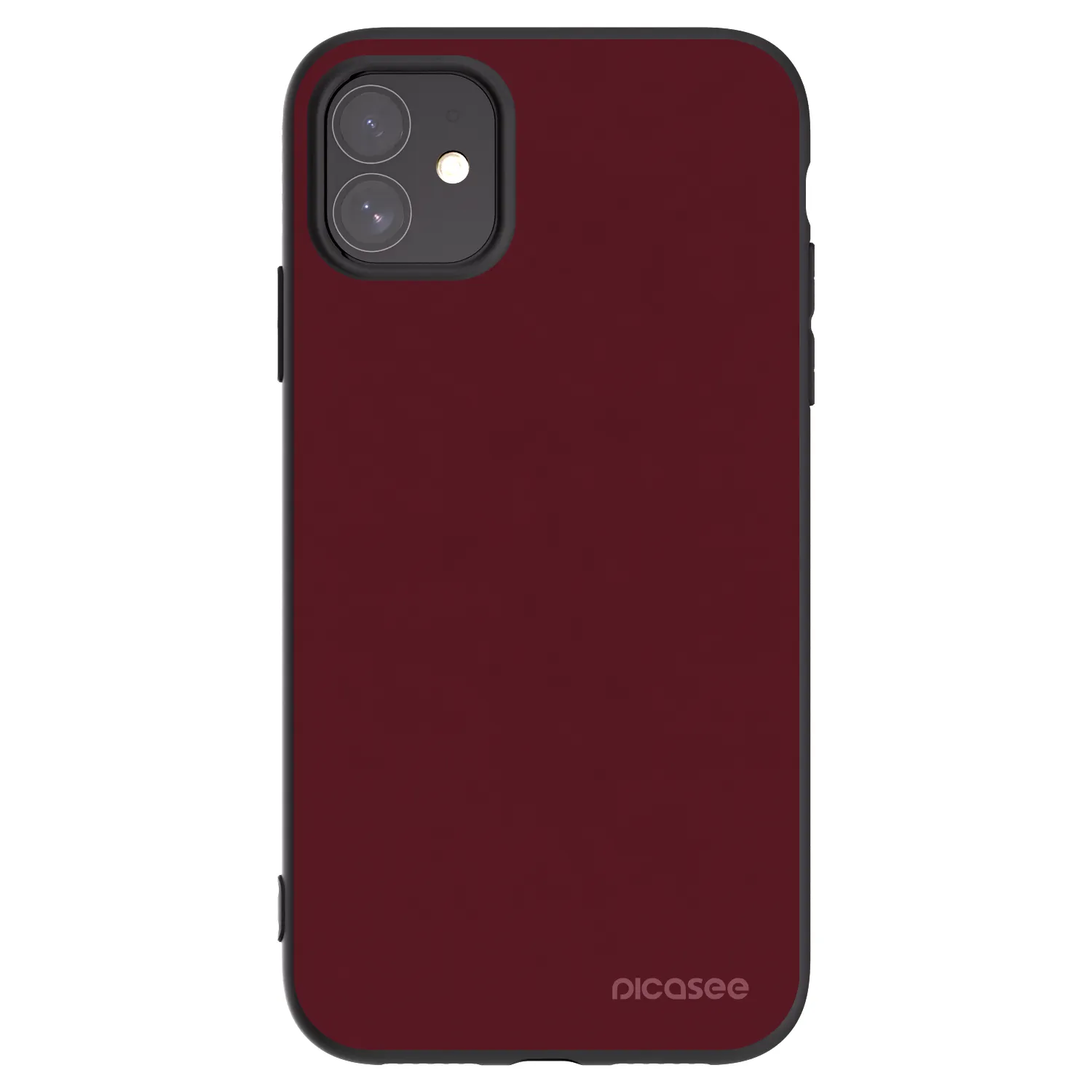 Picasee crna silikonska maskica za Apple iPhone 11 - Burgundy red