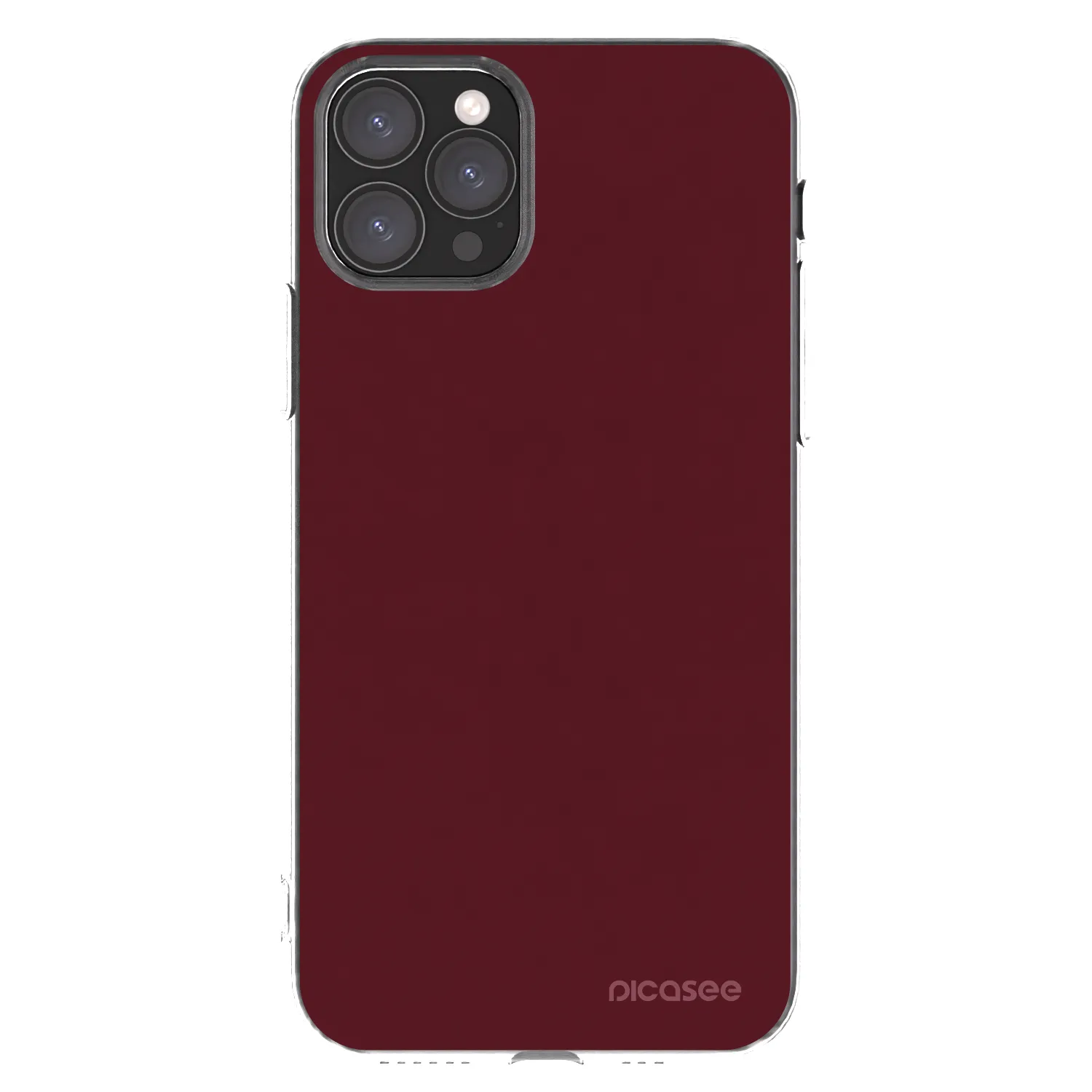 Picasee silikonska prozirna maskica za Apple iPhone 11 Pro - Burgundy red