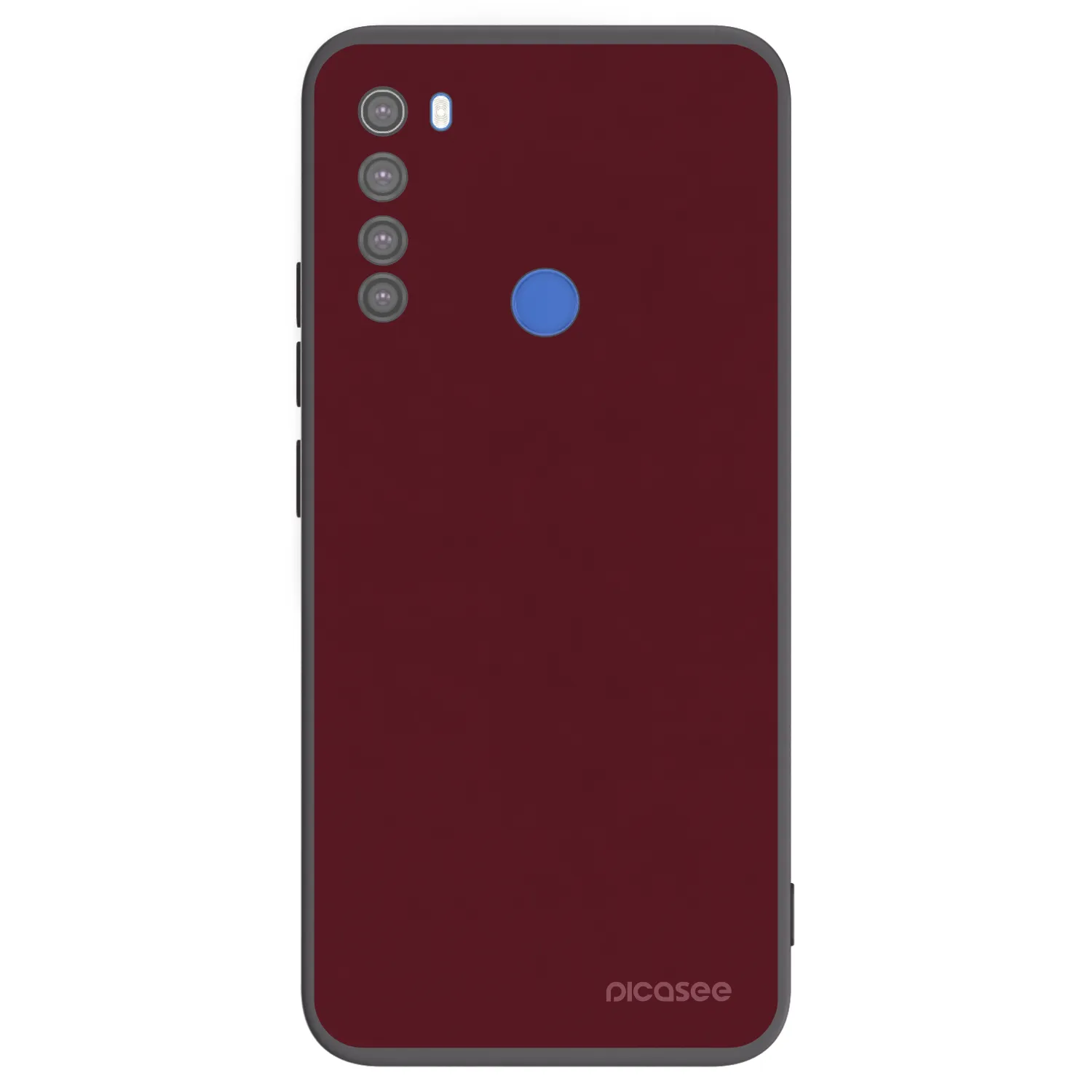 Picasee crna silikonska maskica za Xiaomi Redmi Note 8T - Burgundy red