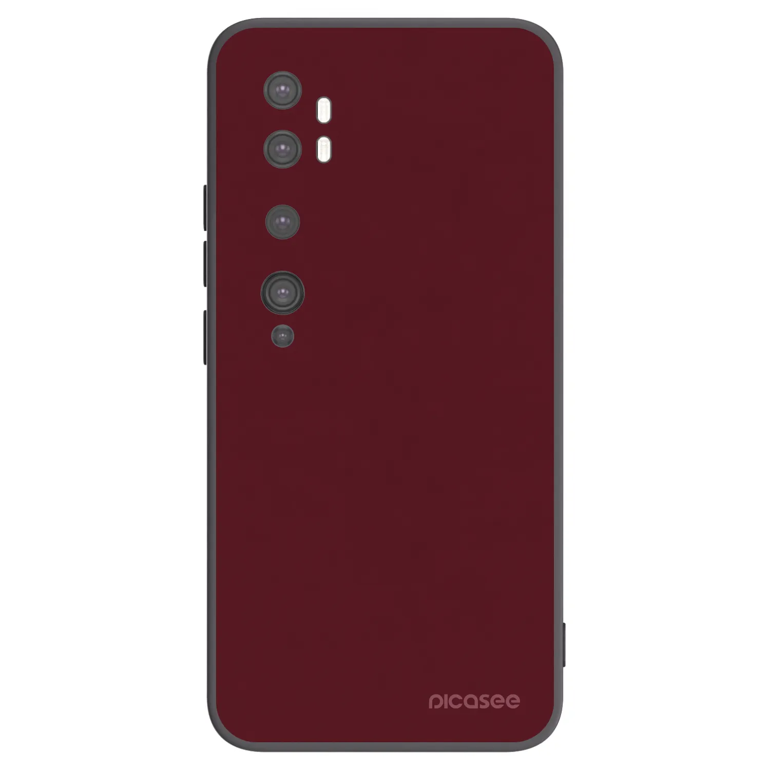 Picasee crna silikonska maskica za Xiaomi Mi Note 10 (Pro) - Burgundy red